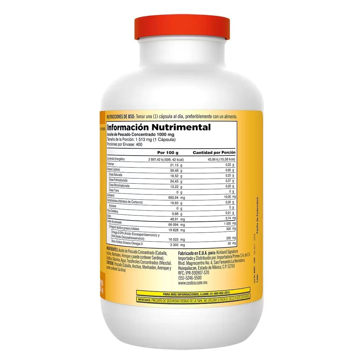 Kirkland Signature Fish oil 1000mg, 400 Count - Medaid International