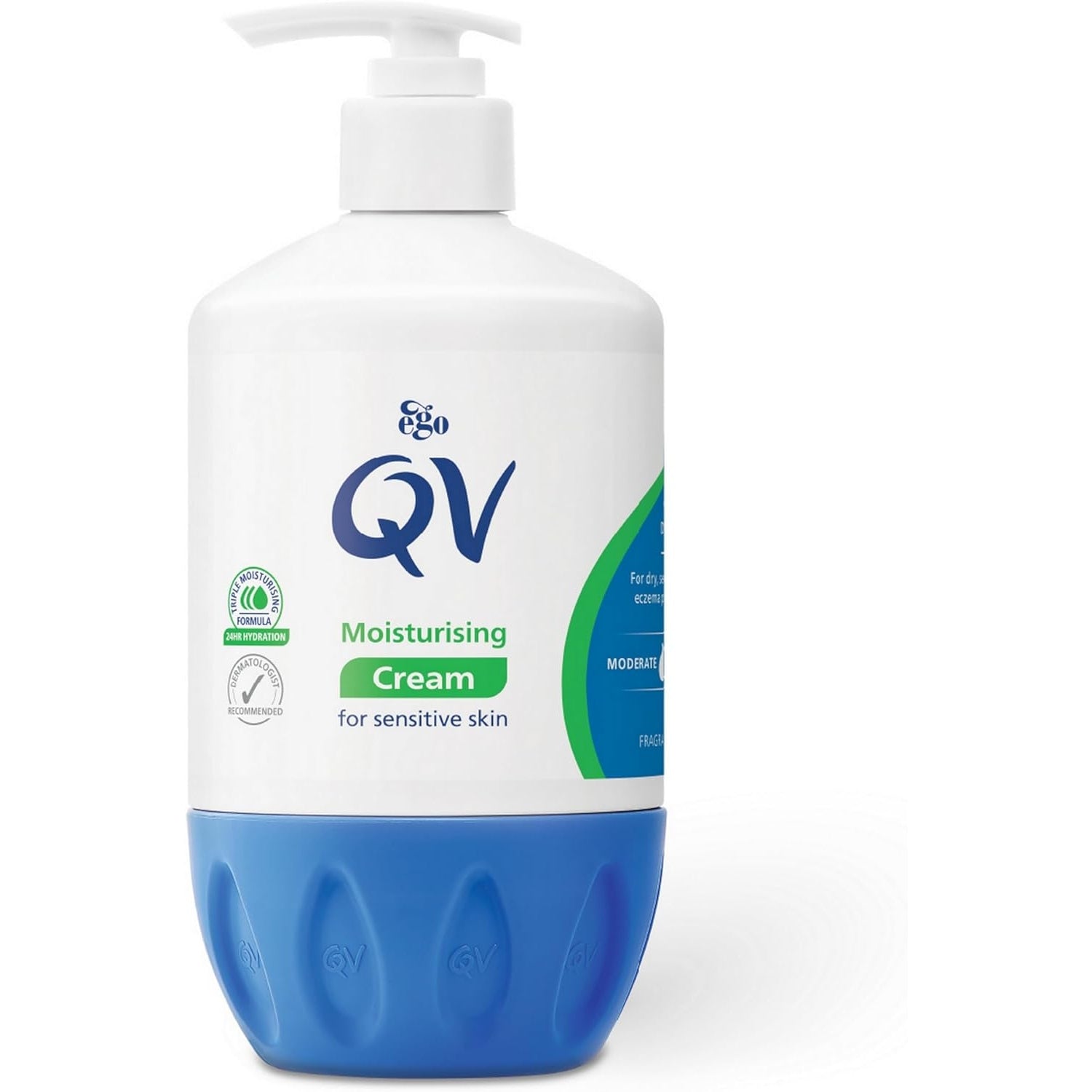 QV Cream, 500g (Pack of 1) | 10% Glycerin | Rich Protective Moisturiser, Hydrating Skin Care | Pump Dispenser Bottle - Medaid International
