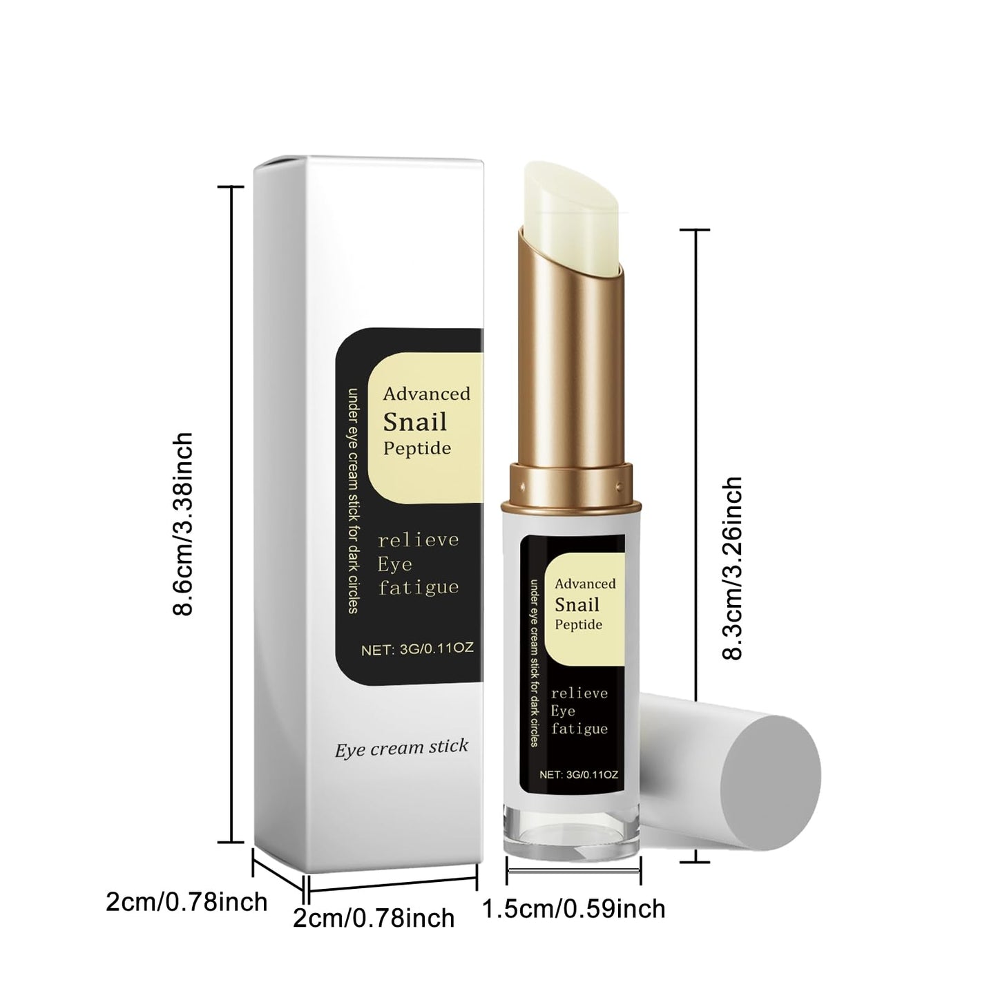 Snail Peptide Eye Cream, Natural Eye Cream With Snail Extract, Instant Tightening, Snail Peptide Eye Cream For Dark Circles and Puffiness (2PCS) - Medaid International