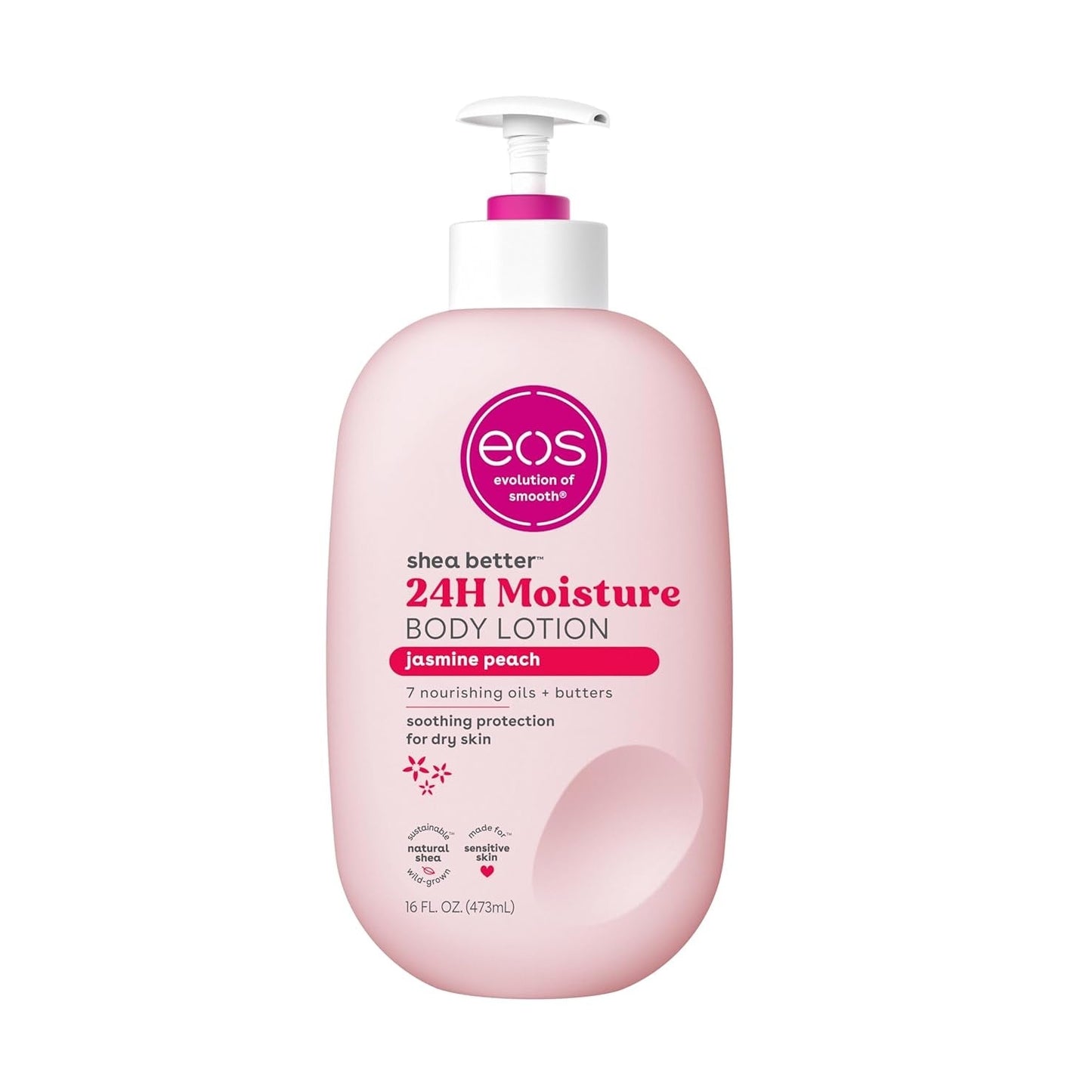 eos Shea Better Body Lotion- Vanilla Cashmere, 24-Hour Moisture Skin Care, Lightweight & Non-Greasy, Made with Natural Shea, Vegan, 16 fl oz - Medaid International