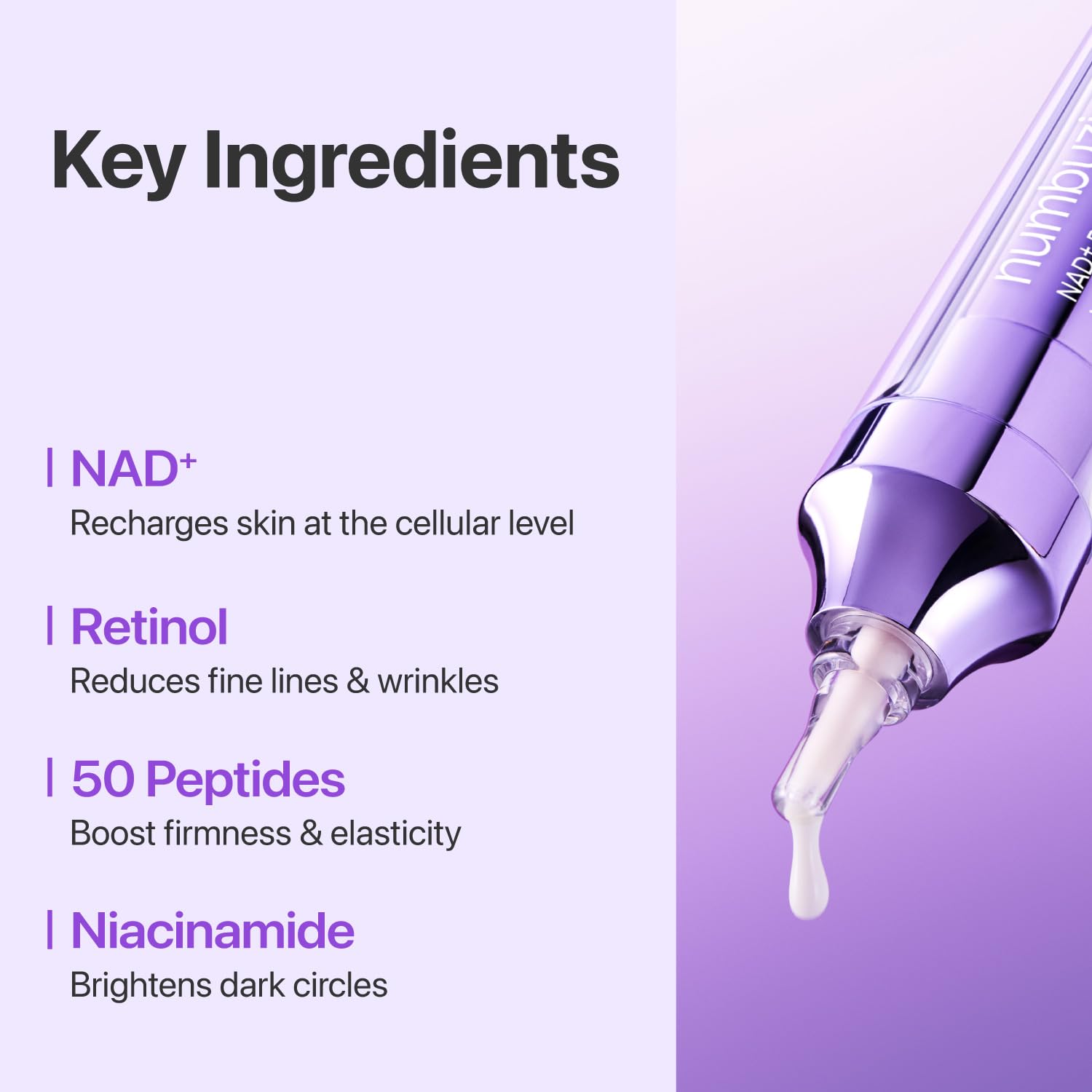 numbuzin No.9 Eye Cream | NAD+ Retinol Volumetox Eye Serum | Dark Circles, Glow Up, Firming, Wrinkles, Fine Lines, Depuff | Peptides, Niacinamide | Restores Radiance for Undereyes | 0.33 fl. oz. - Medaid International
