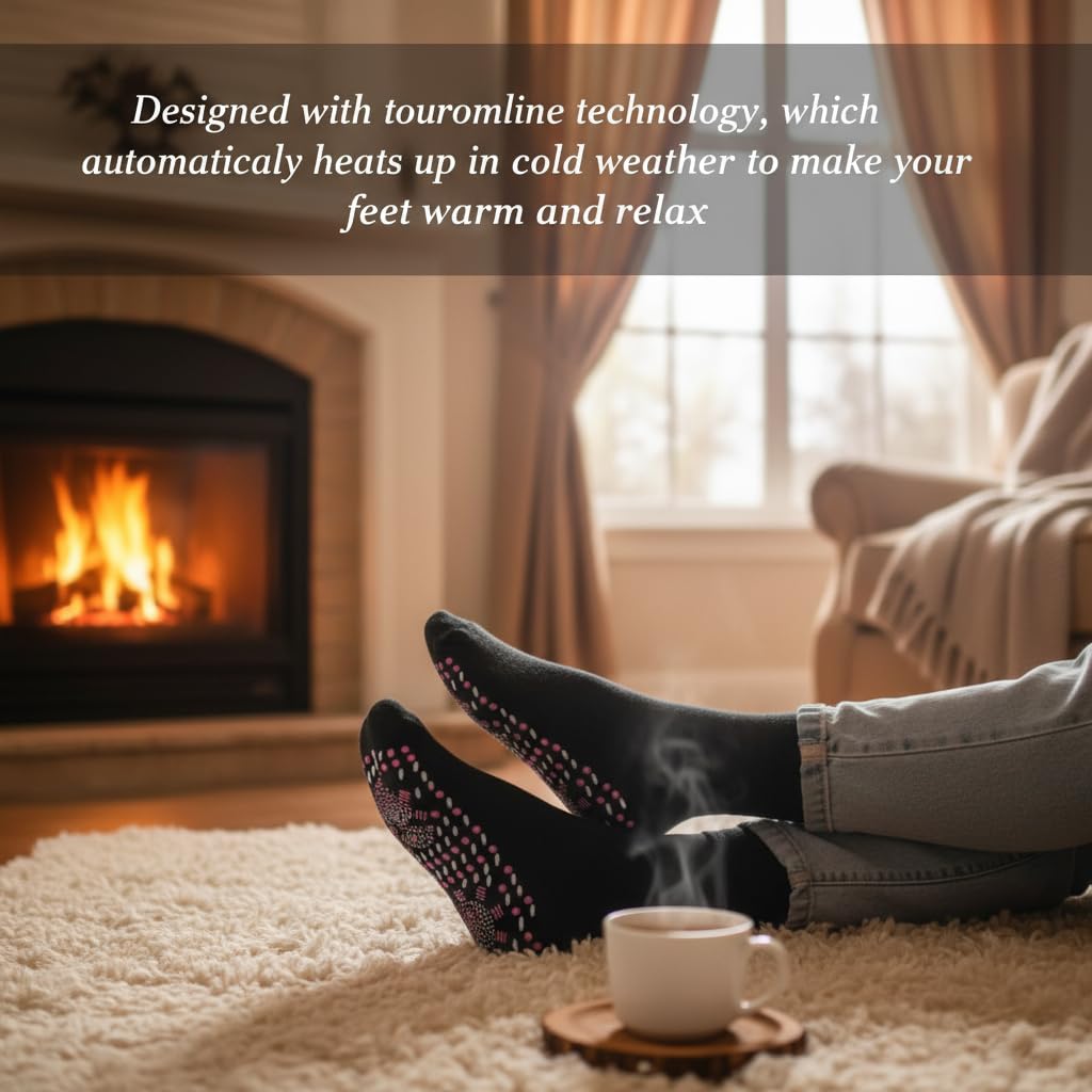 KASTWAVE Self Heating Socks, Magnetic Socks, Heated Socks, Comfortable Breathable Magnetic Massage Socks for Men and Women Outdoor, Winter Cold Feet Camping Hiking Riding Motorcycle Warm Socks