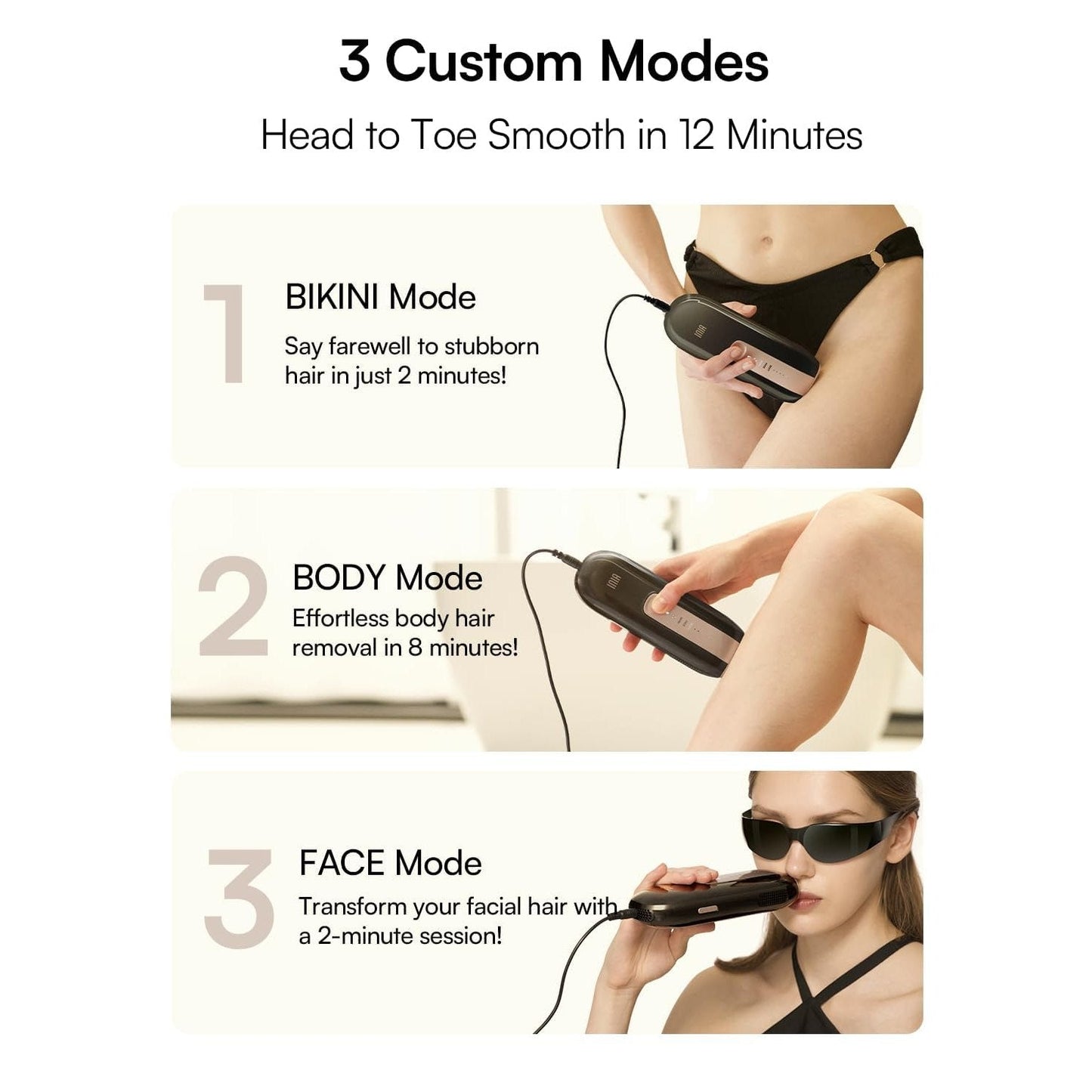 Laser Hair Removal Device for Women and Men, INIA Fond Hair Remover with Long-Lasting in Hair Reduction for Body&Face, Safe at-home Results for Armpits, Bikini and Legs - Medaid International
