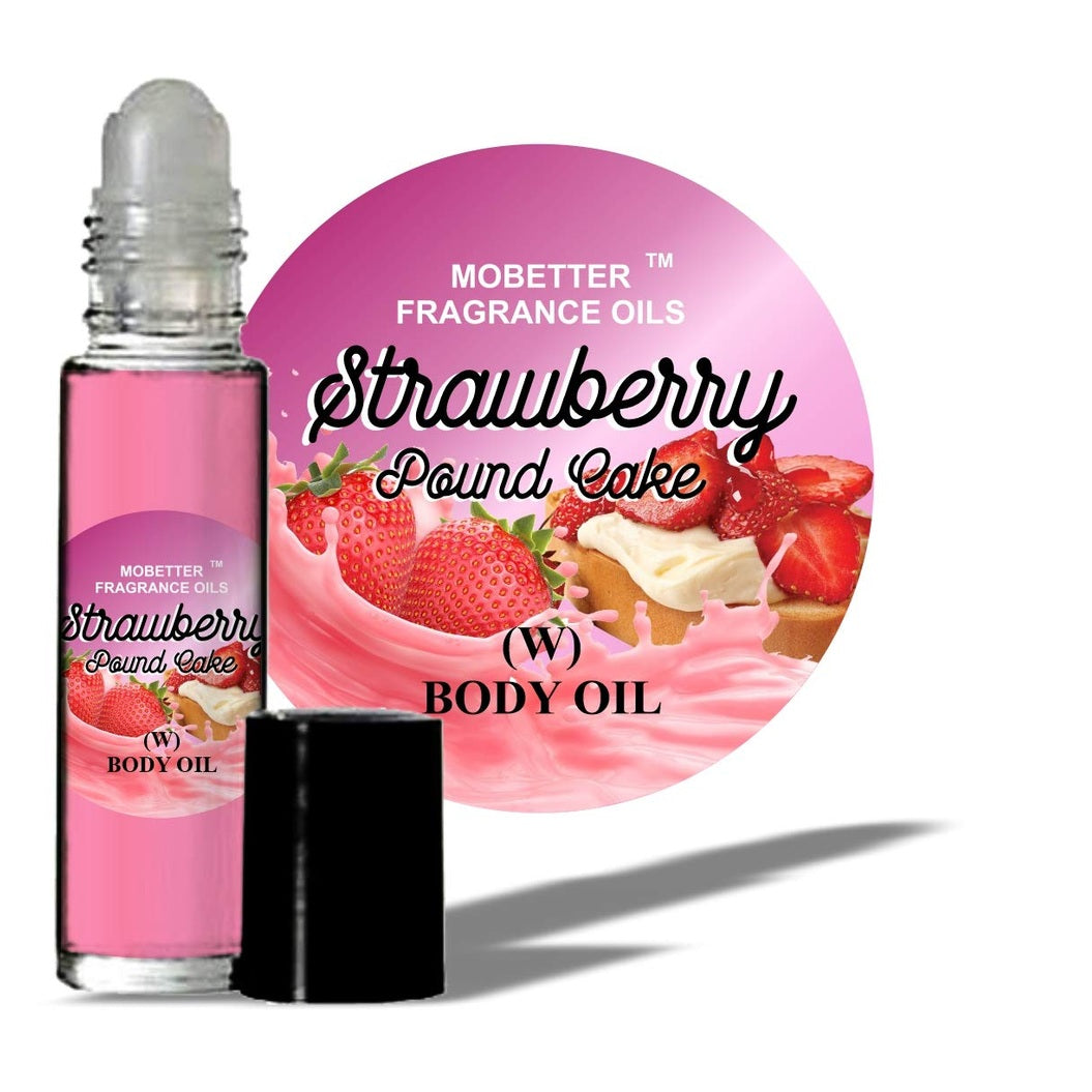 MOBETTER FRAGRANCE OILS Strawberry Pound Cake Perfume body oil fragrance, Floral Fruity Gourmand fragrance for women, Travel Size - Medaid International
