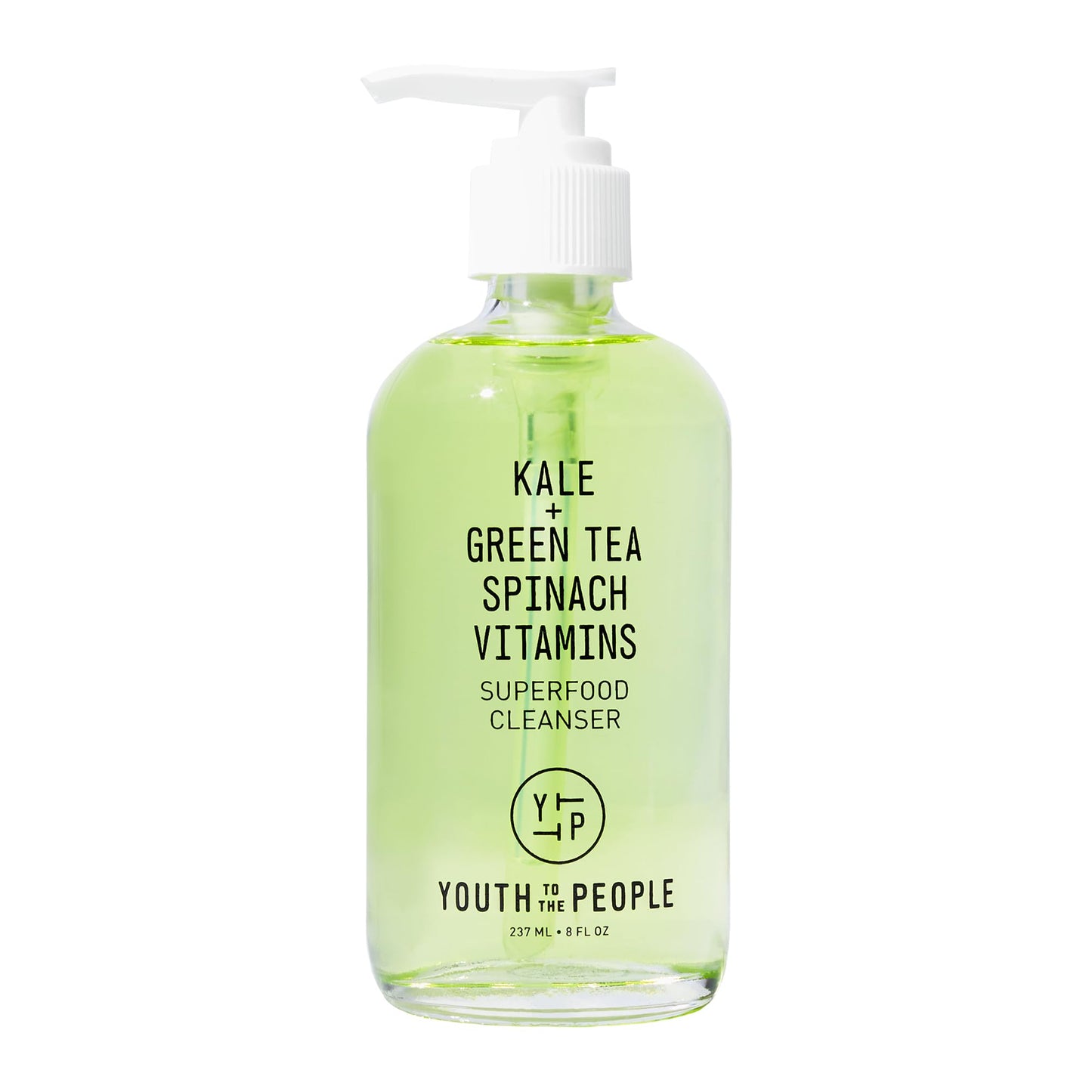 Youth To The People Superfood Facial Cleanser Full Size - Kale + Green Tea Daily Face Wash, Gentle Makeup Remover, with Soothing Antioxidants for Glowing Skin, pH Balance, Clean Pores – 8 fl oz - Medaid International