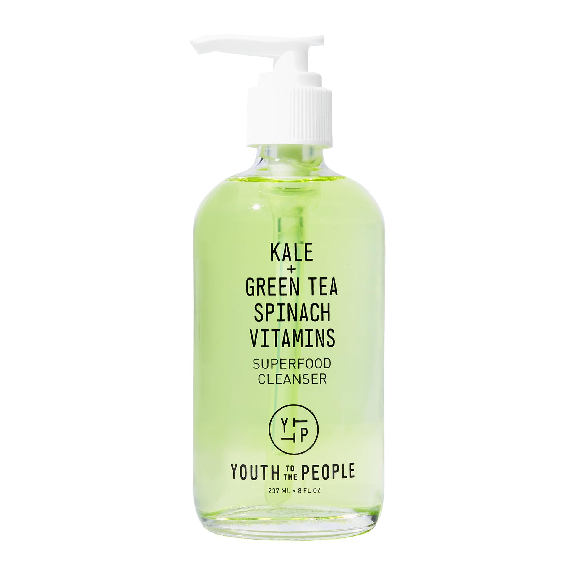 Youth To The People Superfood Facial Cleanser Full Size - Kale + Green Tea Daily Face Wash, Gentle Makeup Remover, with Soothing Antioxidants for Glowing Skin, pH Balance, Clean Pores – 8 fl oz - Medaid International