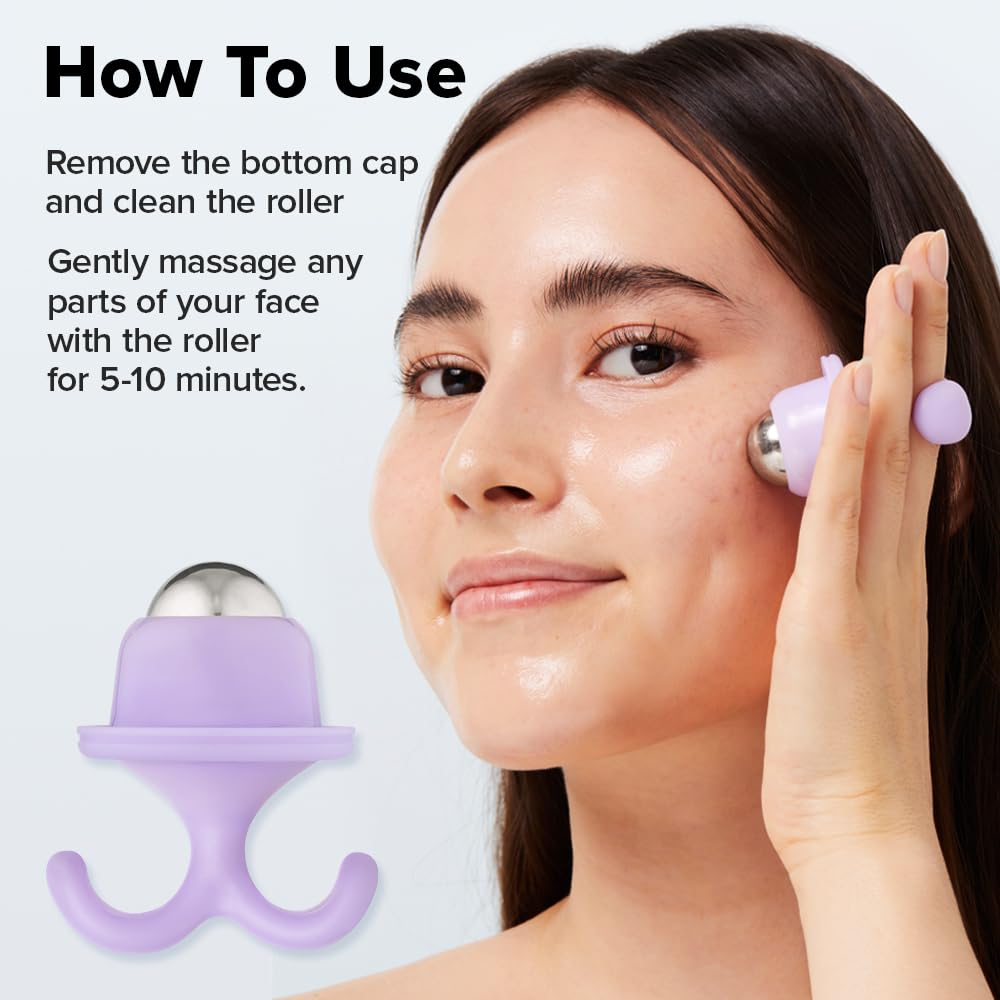 I DEW CARE Facial Tool - Rolling with It | Cooling Stick Skincare Tool, Depuffing Ice Face Roller with Cap, Gift, Reusable and Hygenic, Travel Size, FSC Packaging, Face Massage - Medaid International