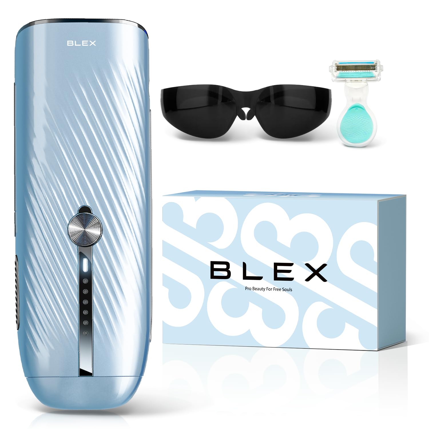 Blex Laser Hair Removal for Women and Men, IPL Laser Hair Removal Device with Permanent Results, Effective in 2 Weeks, Ultra-Fast 0.2s Light Emission, Painless at-home Hair Remover - Medaid International