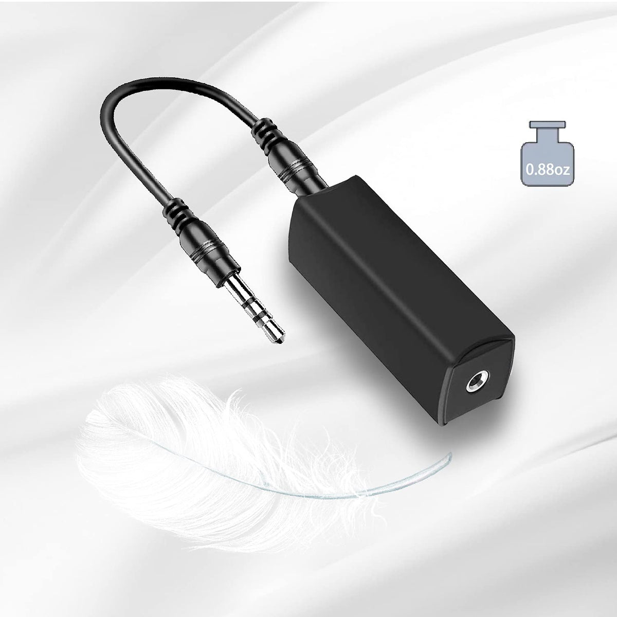 KASTWAVE Ground Loop Noise Isolator for Car Audio/Home Audio System with 3.5mm Audio Cable, Current Sound Filter Anti-interference Filter, Eliminates Hum