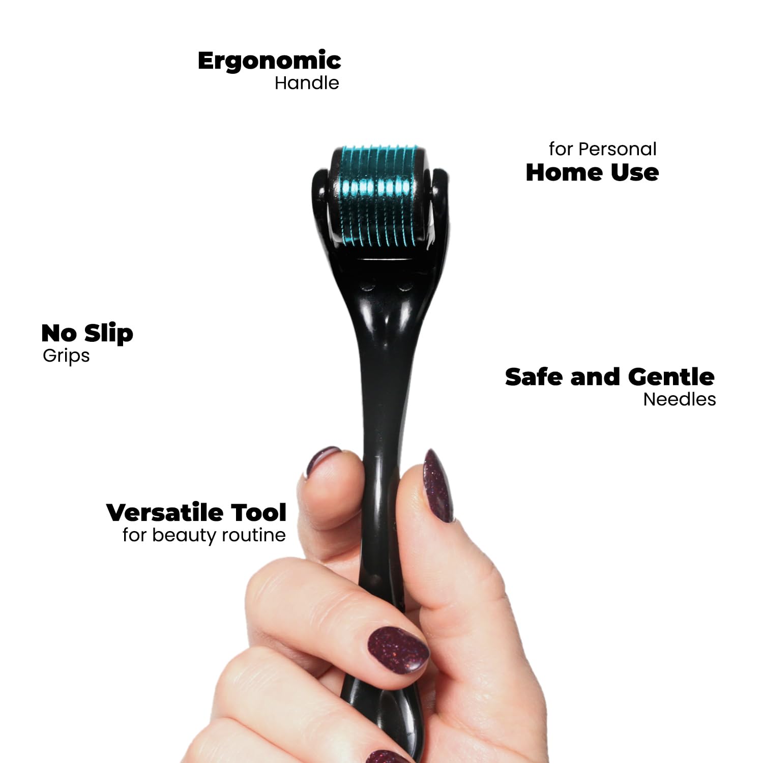 ROSELYNBOUTIQUE Derma Roller for Hair Beard Facial Skin Face Body Scalp 540 Titanium Microneedle for Men Women 0.25mm Cosmetic Beauty Instrument - Medaid International