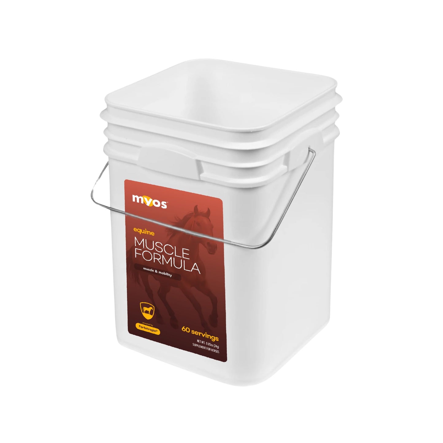 MYOS Equine Muscle Formula - 60 Servings Bucket with Individual Serving Paks - Medaid International
