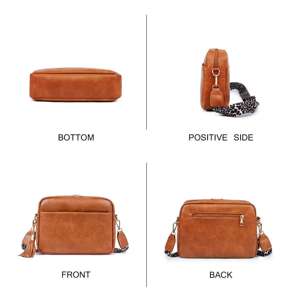 TERRIFI Crossbody Bags, Thick Strap Cross-body Bags, handbag for women Vegan Leather, Leather Crossbody Bag Suitable for going out shopping, ladies and girls