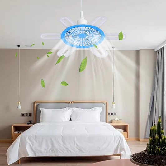 Socket Ushaped Fan Light ‚Äì Small Ceiling Fan with Integrated LED Lighting