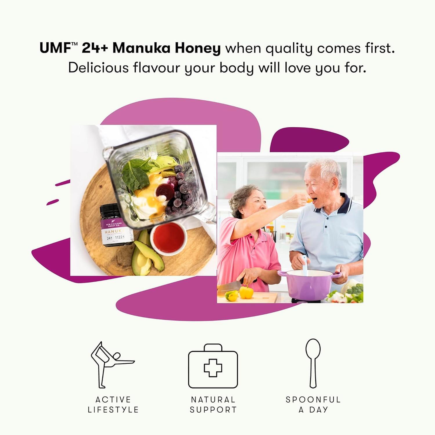 New Zealand Honey Co. Raw Manuka Honey UMF 24+ / MGO 1122+ | 4.4oz | 125g | Medical Grade Raw Honey - Medaid International