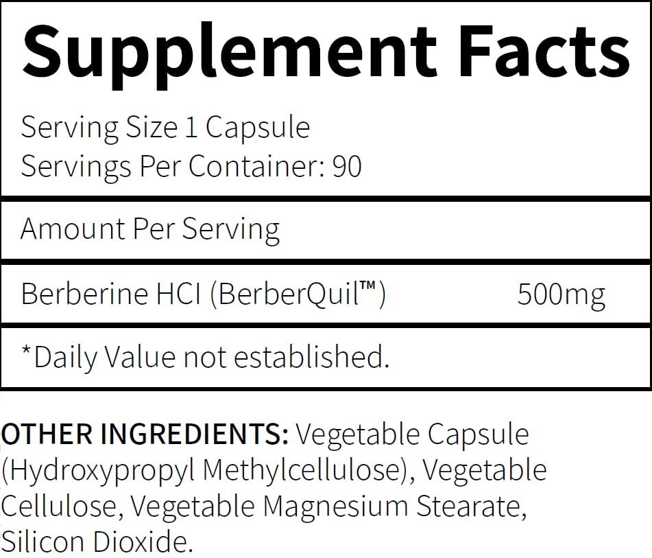 Research Labs 2 Fer 1 Ad - 1500mg Clinical Grade Berberine High Absorption Formula & BerberQuil™ Support. 180 Total Capsules. 500mg Each Capsule - Medaid International