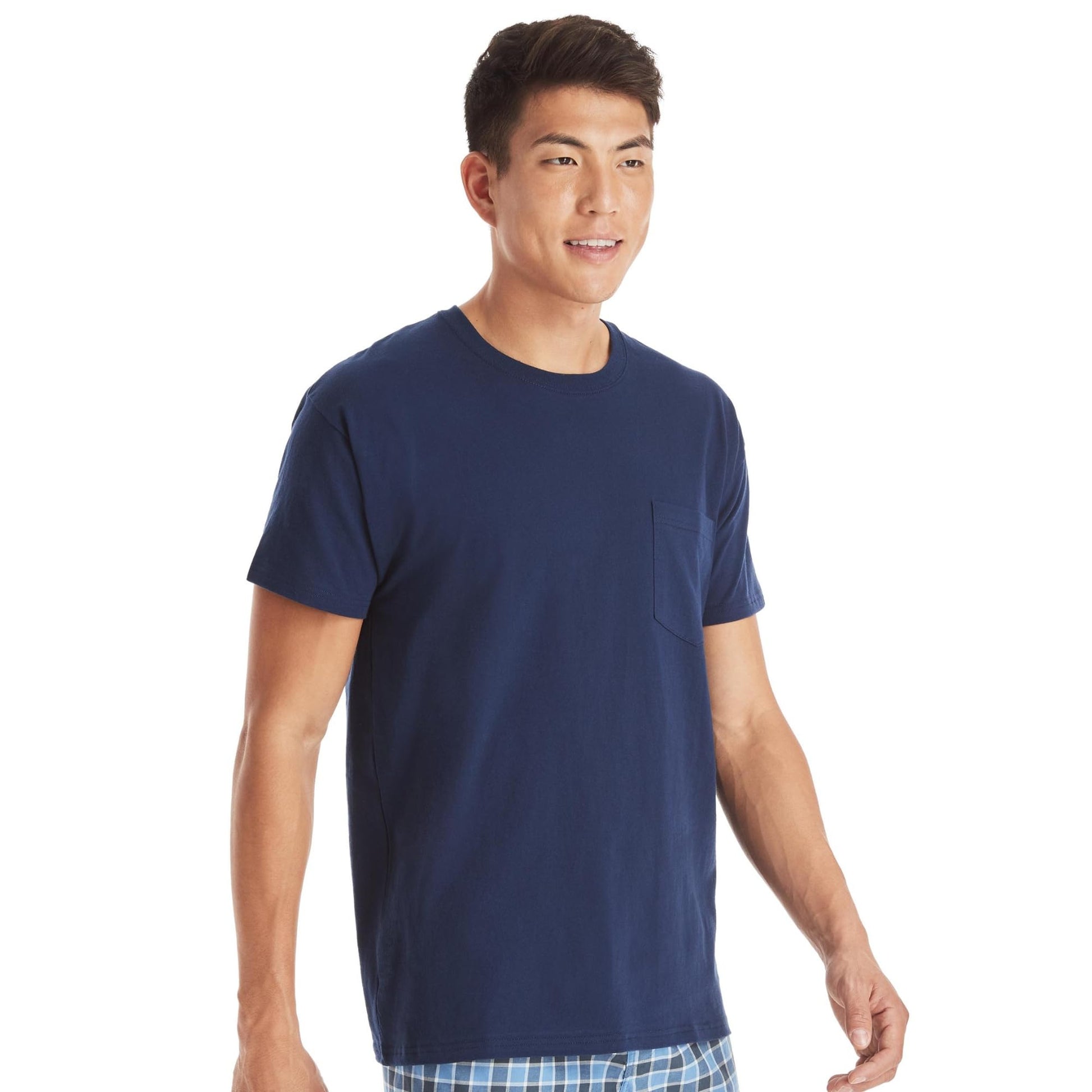 Hanes Men's Cotton Pocket T-Shirt, Moisture-Wicking with Odor Control, Assorted, 6-Pack - Medaid International