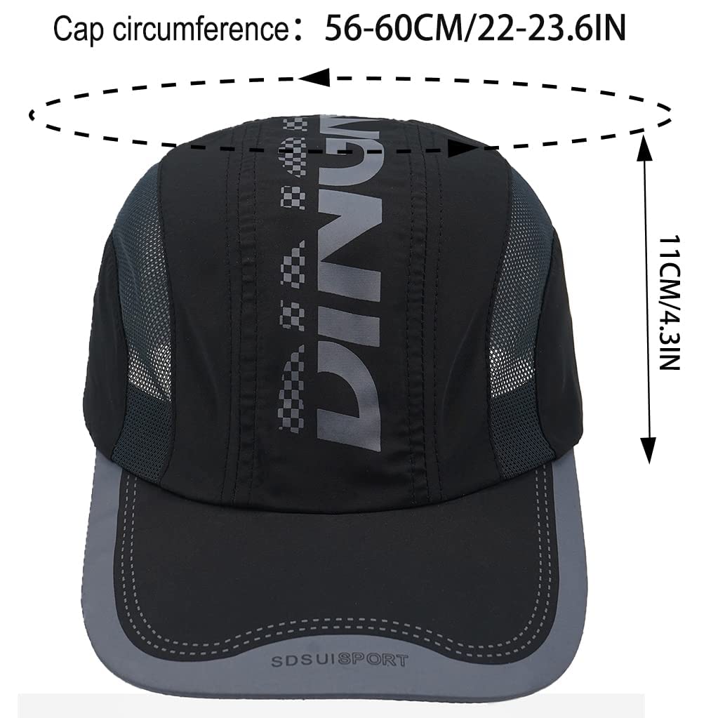 TERRIFI Quick Drying Baseball Cap, Sun Hats for Men & Women, Mesh Lightweight Protection UV for Outdoor Sports