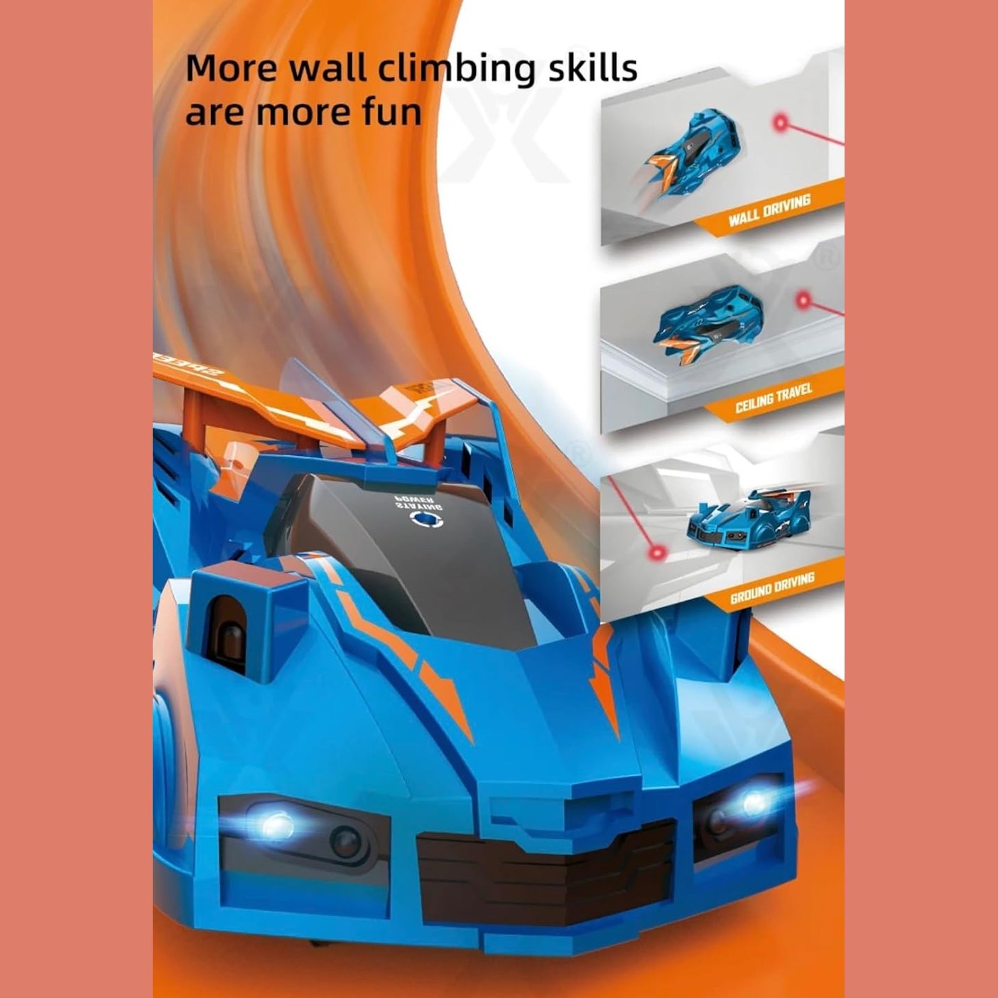 (Net)Remote Control 360 Wall Climbing Car Toy for Kids