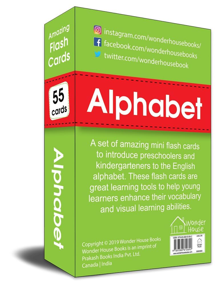 Amazing Flash Cards Alphabet: Early Development Of Preschool Toddler (55 Cards)