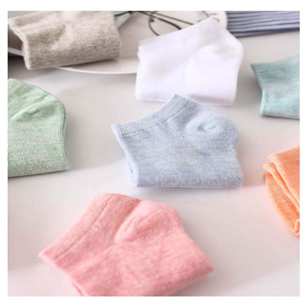 KASTWAVE 10 Pairs Of Solid Color Socks, Environmentally Friendly Casual Low Ankle Socks For Men And Women - 38