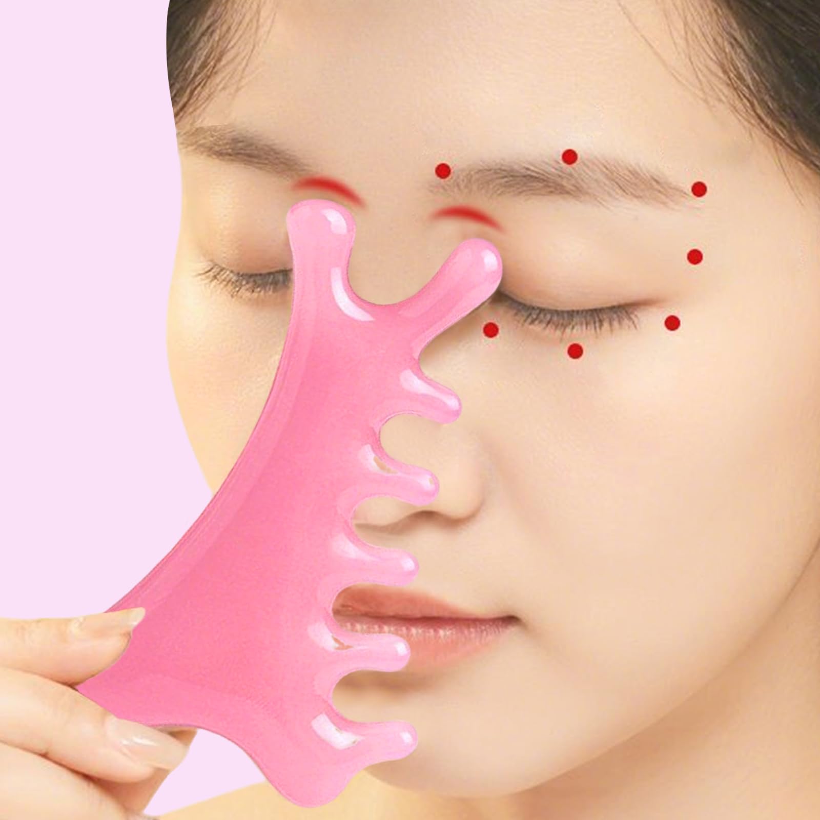 WOLAIYE 4-in-1 Massage Comb, Gua Sha Tool, Neck Body Face Eye Massager Tool for Jaw Lifting Lymphatic Drainage Nose Sculpting Stress Relief Home Office Care Gifts - Medaid International
