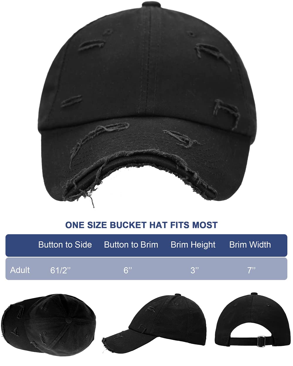 KASTWAVE Vintage Distressed Hat (Blue)