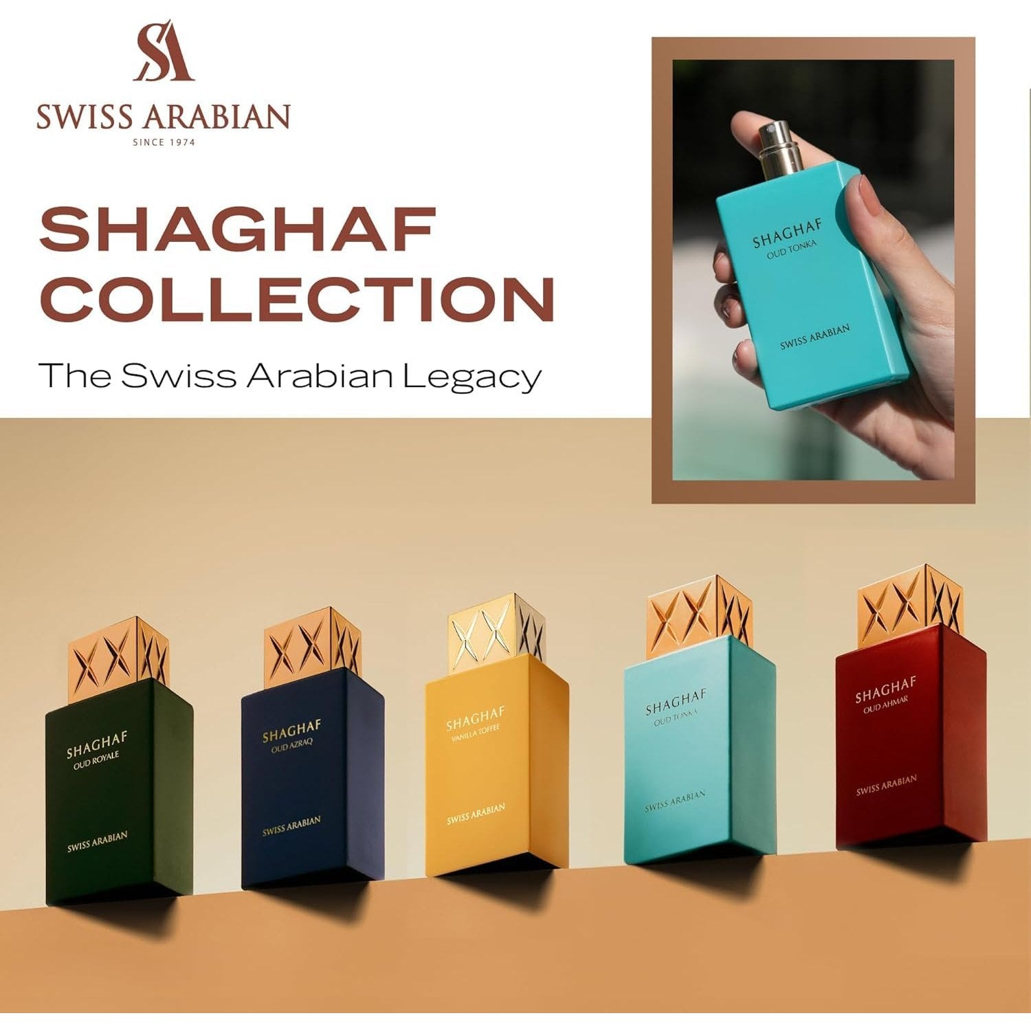 Swiss Arabian Shaghaf Oud Tonka - Vanilla Perfume with Warm Amber Fragrance - Earthy and Woody Allure - Enchanting Fusion of Arabic Perfume - 2.5 oz - Medaid International