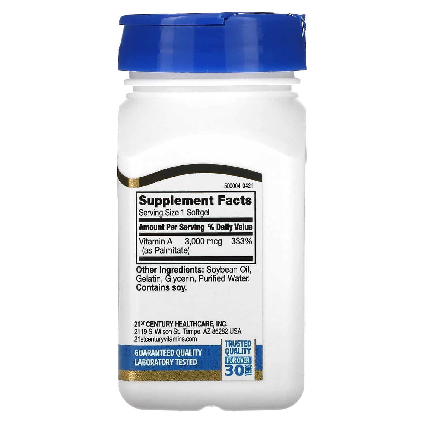 21st Century, Vitamin A, 3,000 mcg (10,000 IU), 110 Softgels - Medaid International