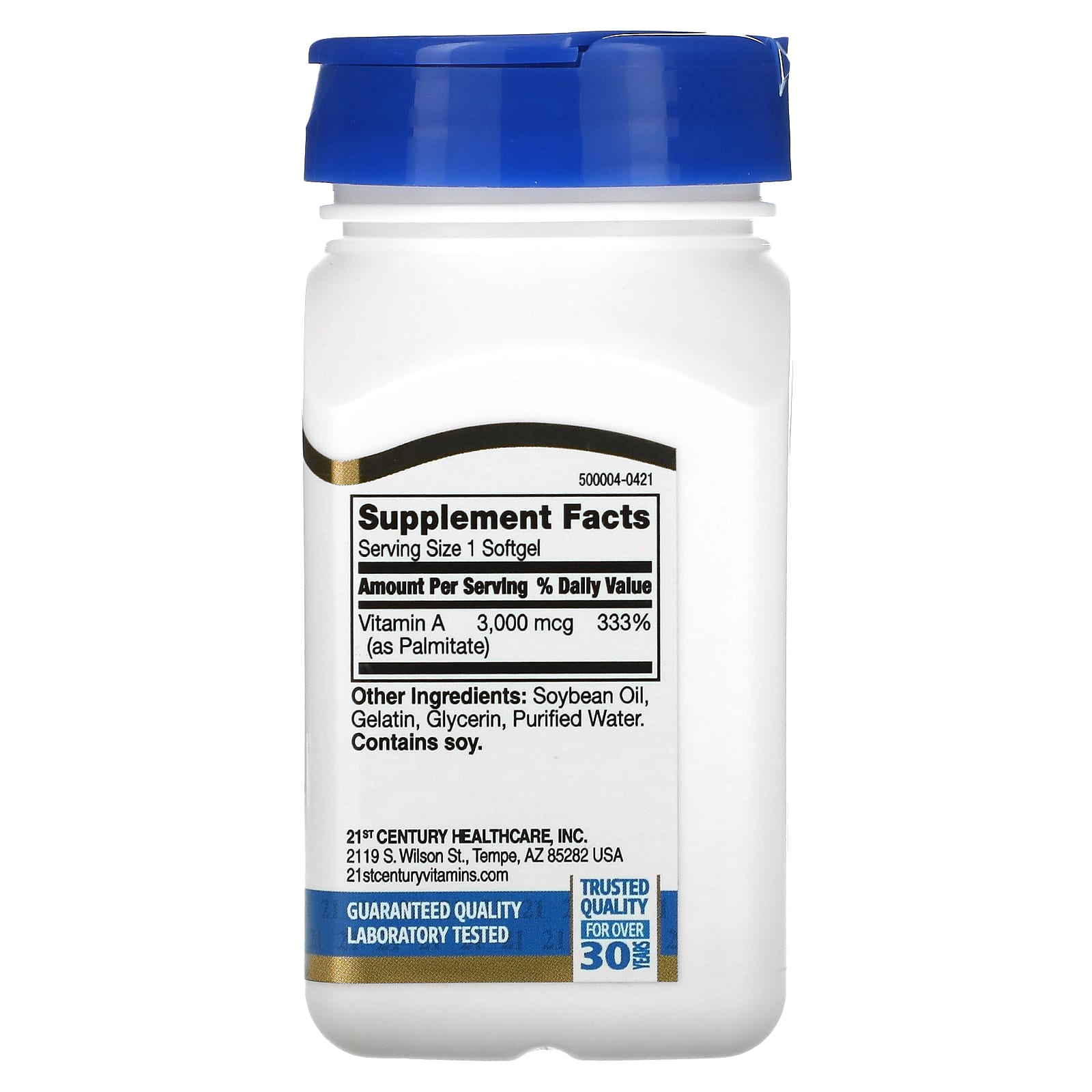 21st Century, Vitamin A, 3,000 mcg (10,000 IU), 110 Softgels - Medaid International