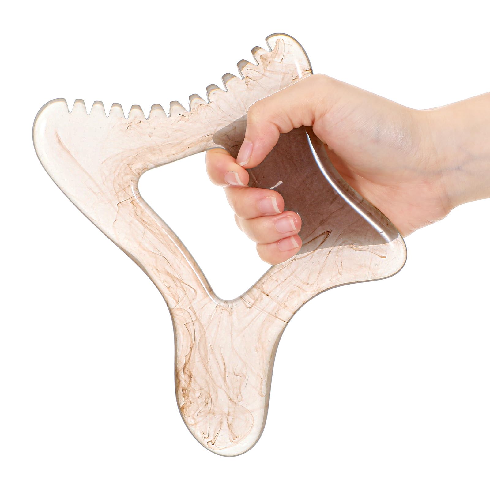 APLZGMG Amber Resin Gua Sha Body Tool, Large Guasha Tool for Face, Back, Legs - Efficient Gua Sha Facial Tools for Relaxation and Body Shaping - Medaid International