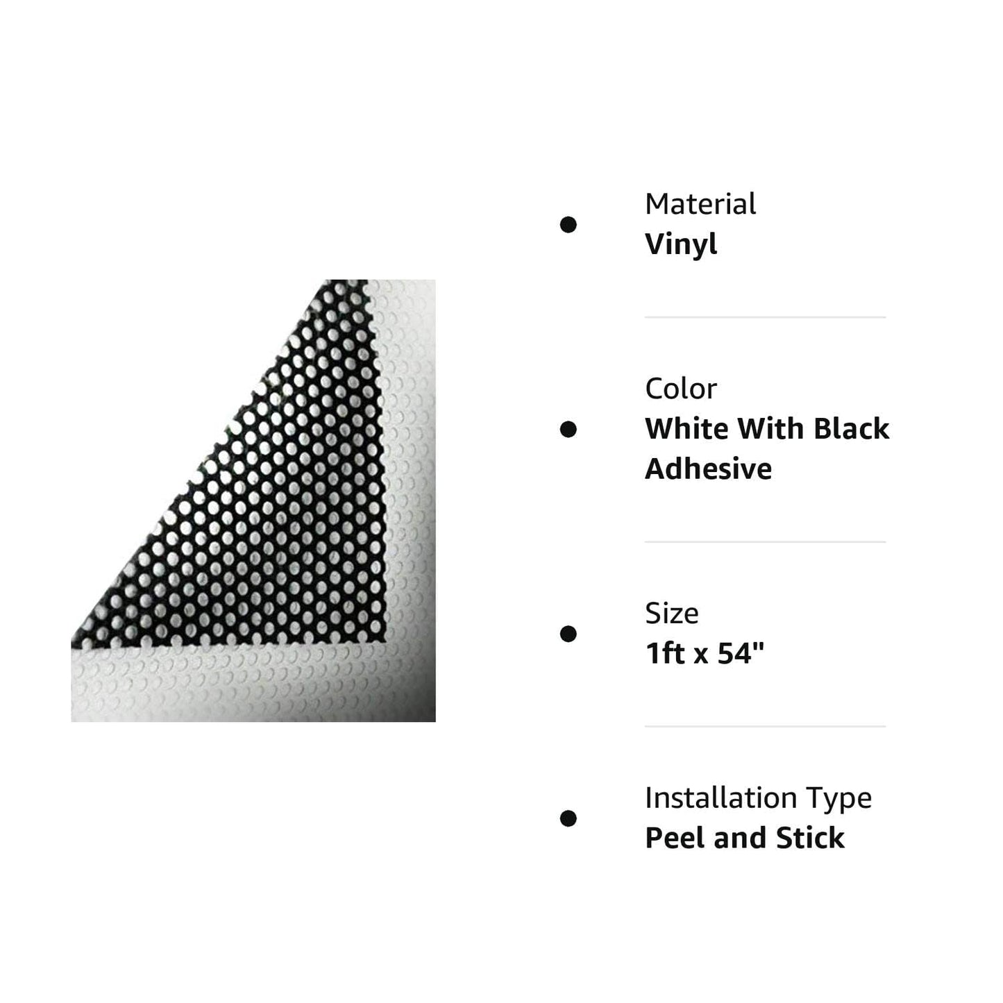 One-Way Perforated Vinyl Privacy Window Film Adhesive Glass Wrap Roll (1ft x 54 inches) - Medaid International