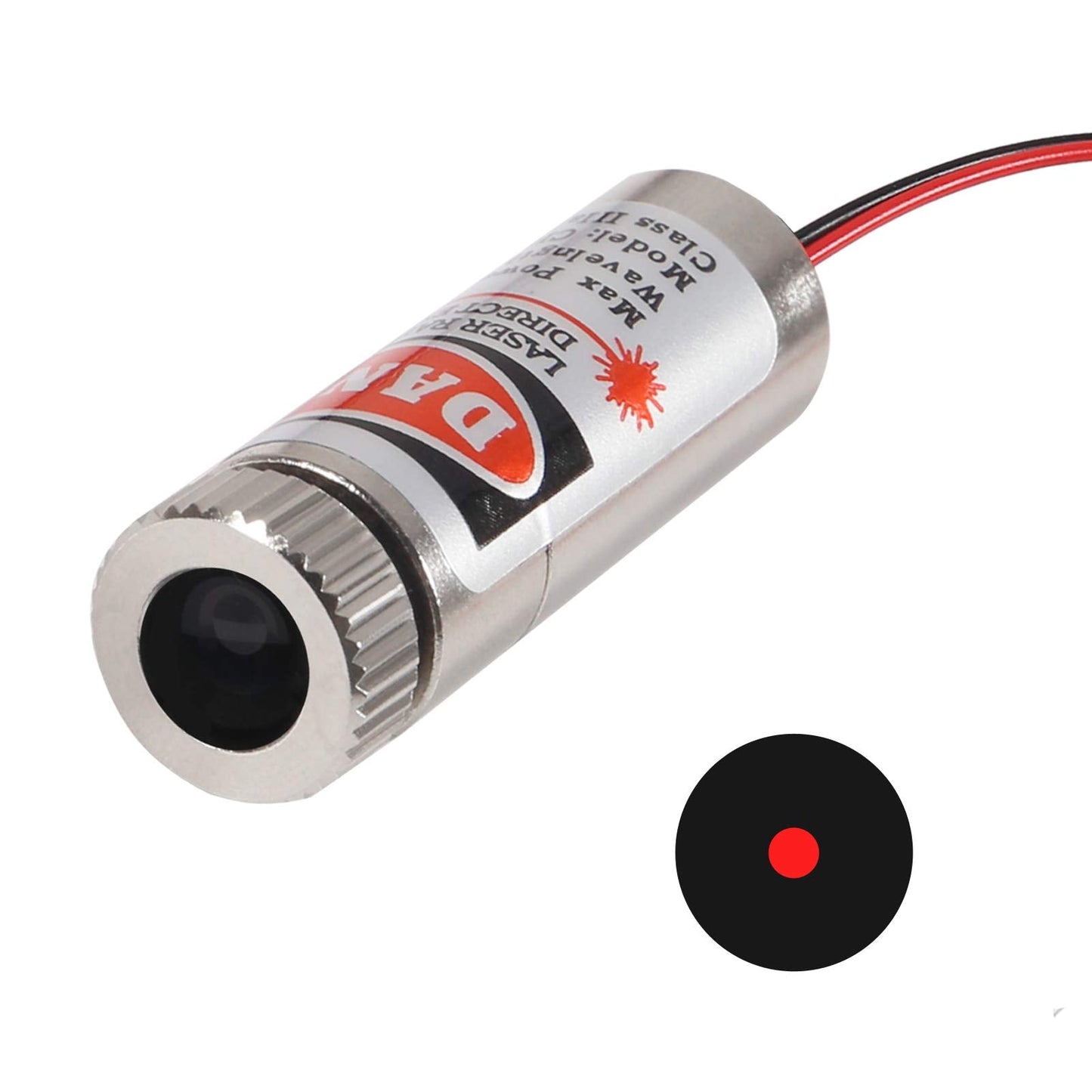 UMLIFE 5pcs 650nm 5mw Laser Head Laser Tube Adjustable Focus 3~5V Red Laser Tube for Sight Positioning Sighting Telescope (Dot) - Medaid International