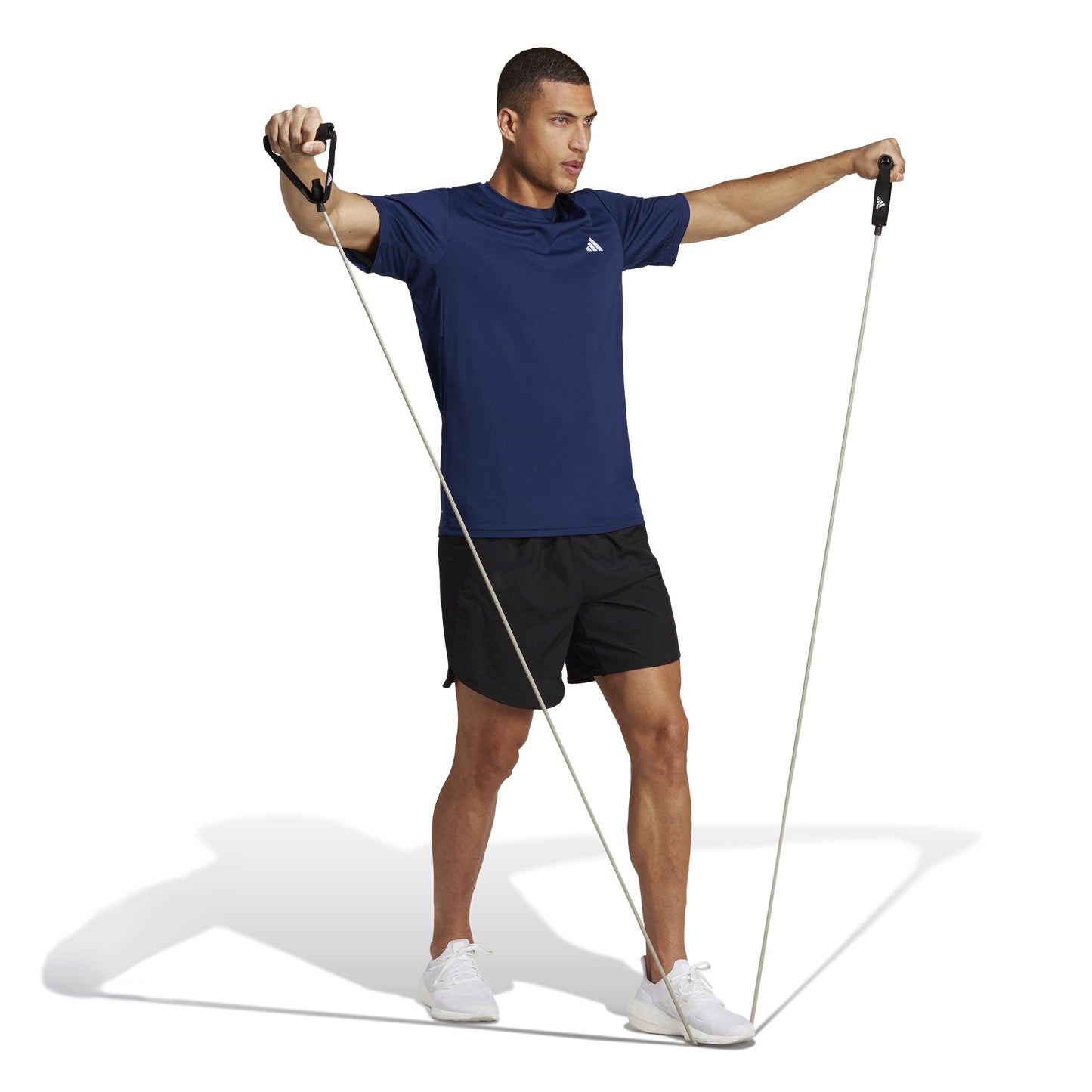 adidas Mens Train Essentials Training T-Shirt, Dark Blue / White, Medium - Medaid International