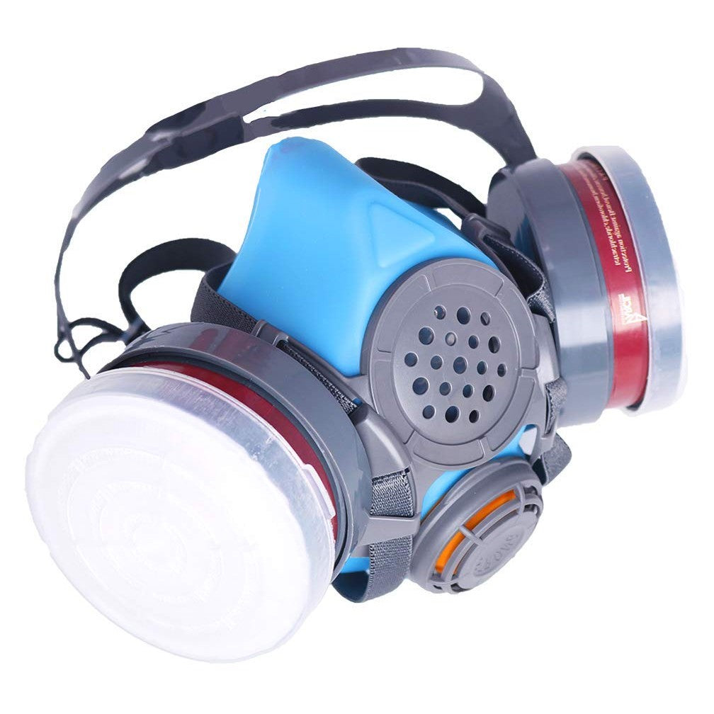 T-60 Half Face Respirator – ASTM Tested – Organic Vapor & Particulate Filtration – Paint Application, Woodworking, & Other Work Protection