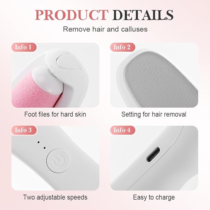 2-in-1 Electric Foot File – Dead Skin & Callus Remover
