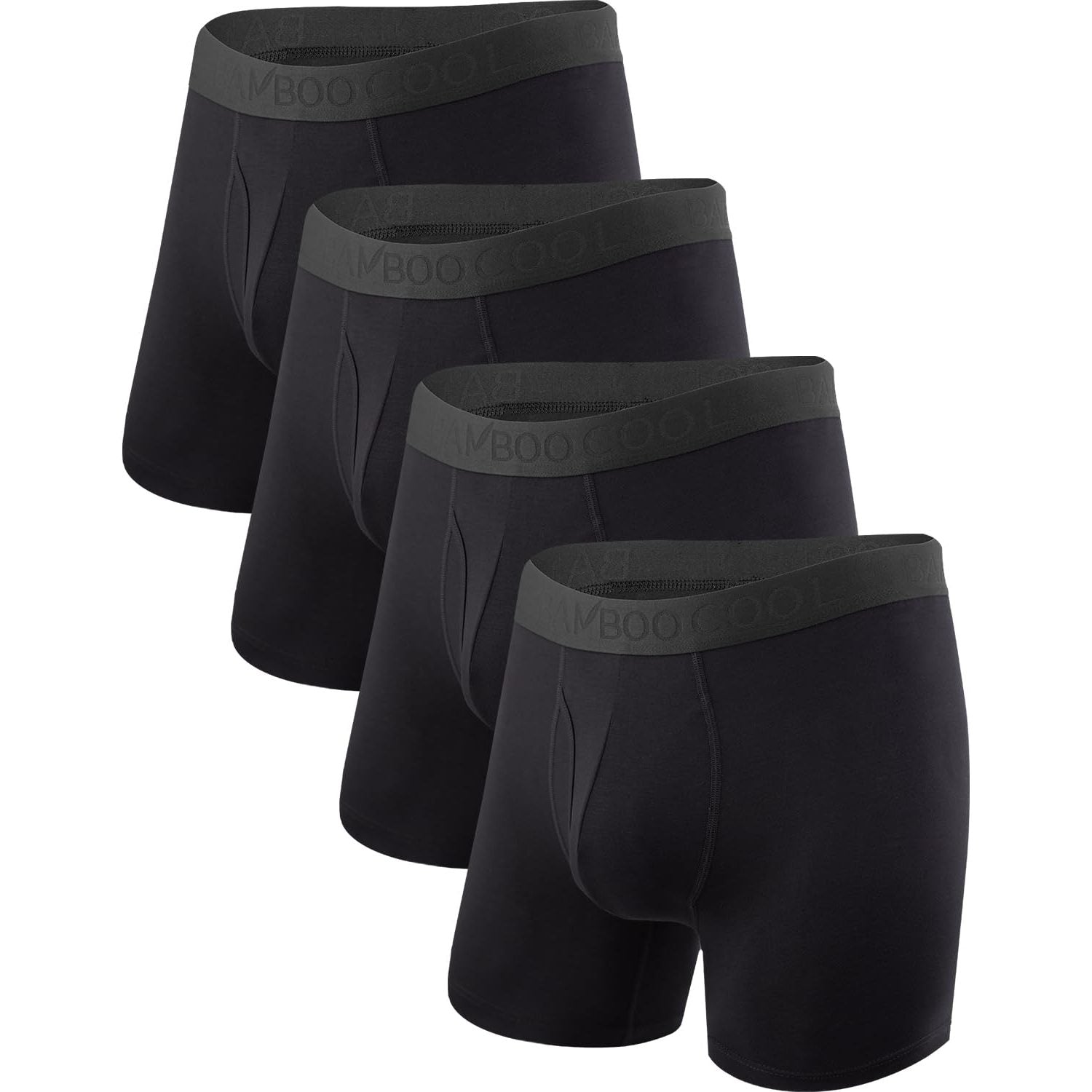 BAMBOO COOL Men's Underwear Boxer Briefs Soft Breathable Performance Underwear for Men 4 Pack(XL) - Medaid International