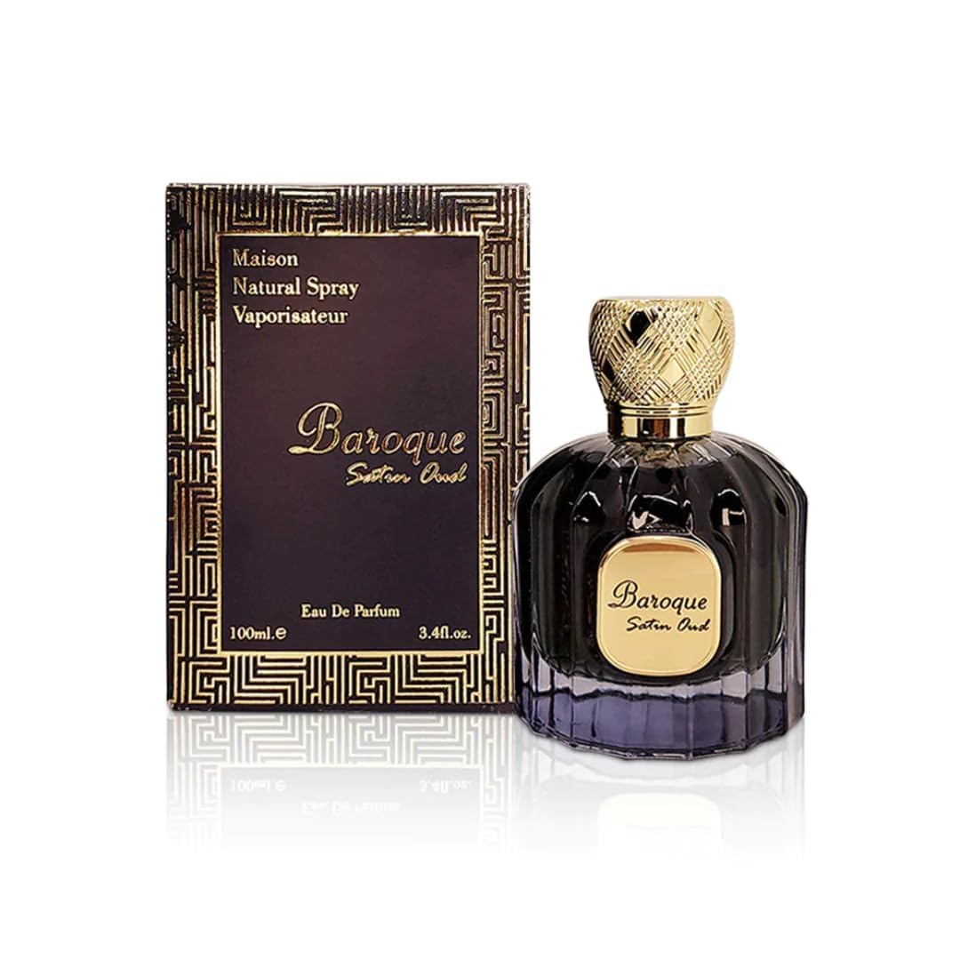 Maison Alhambra Baroque Satin Oud for Unisex Eau de Parfum Spray, 3.4 Ounce - Medaid International