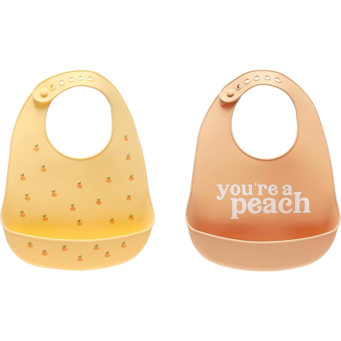Pearhead - Silicone Bib Set Of 2 - You're A Peach