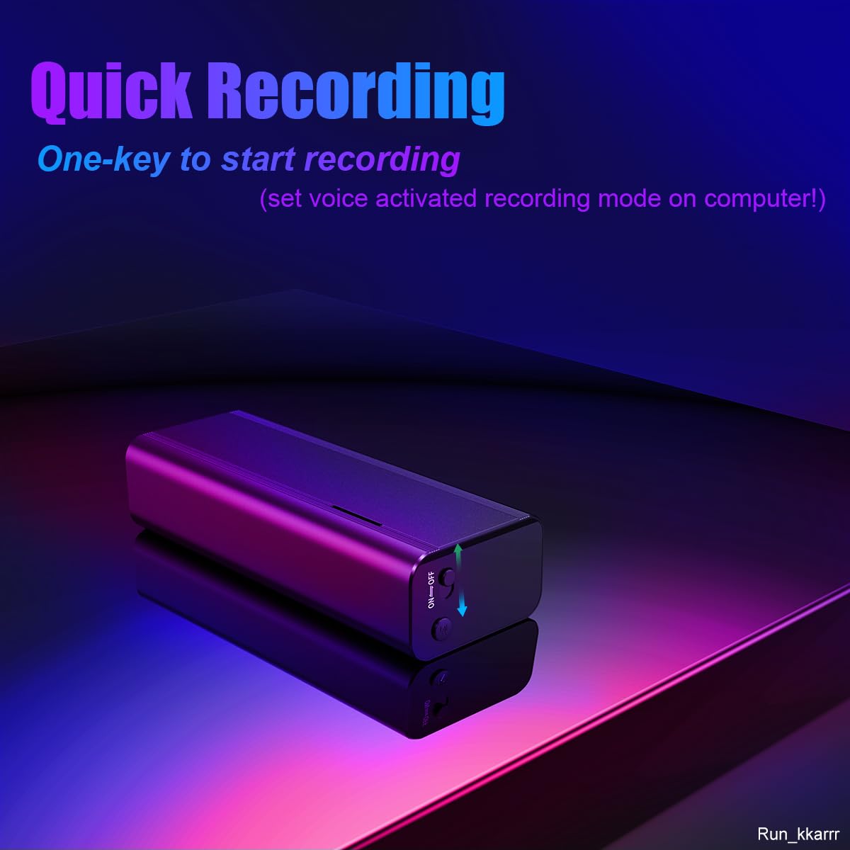 128GB Voice Activated Recorder with AI Intelligent Triple Noise Reduction Digital Audio Recorder Recording Devices, Voice Recorder with 2000 Hours Recording Capacity, 300 Hours Battery Time - Medaid International