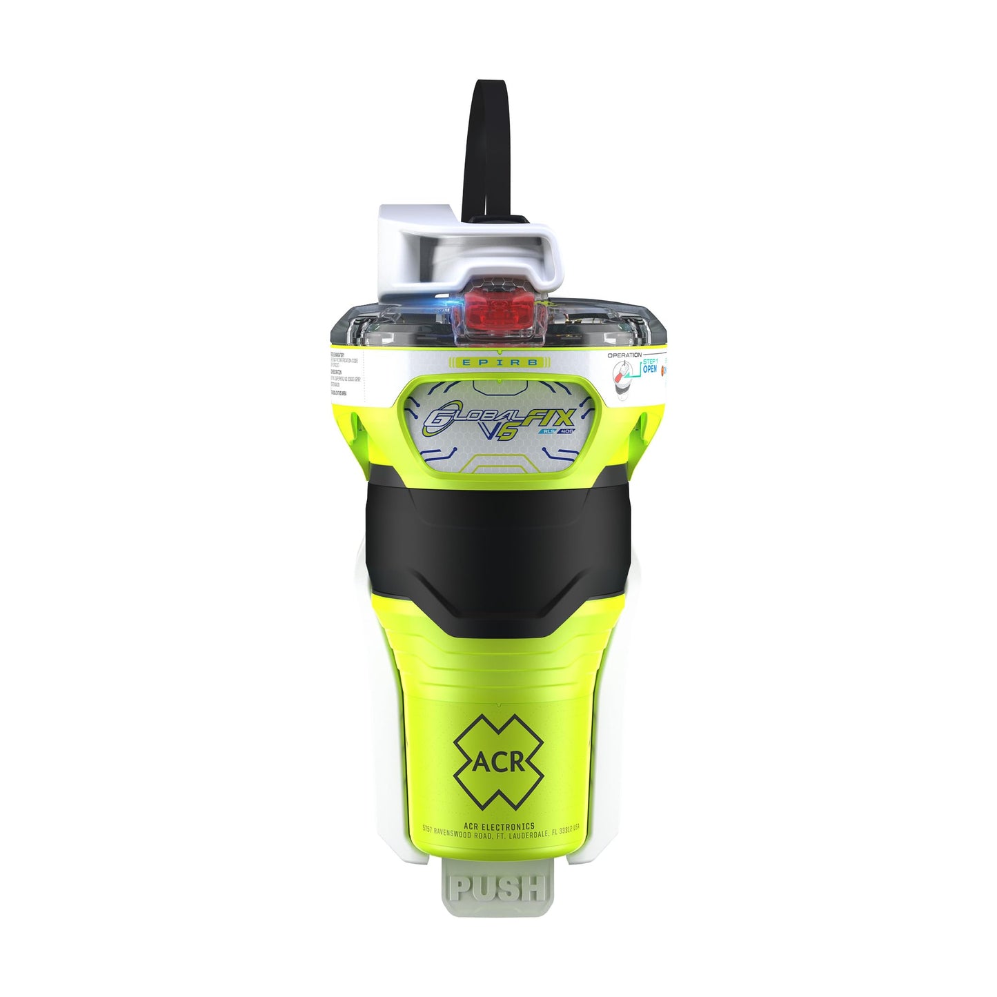 ACR GlobalFix V6 RLS EPIRB Survival Kit with ResQLink 410 RLS PLB, Ditchbag, and signaling Gear ensures Reliable Emergency Response, Providing Vital Safety and Rescue Tools.-2339.1