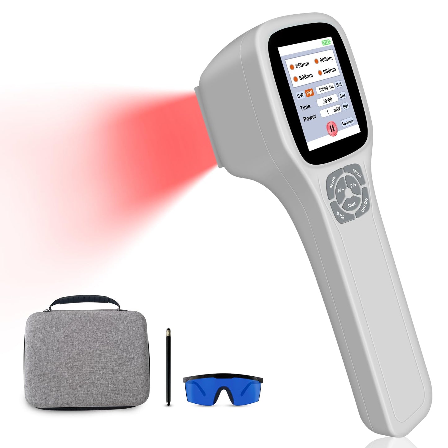 Upgrade Red Light Therapy Device for Pain Relief 10x650nm 5x808nm 5x905nm 5x980nm Portable Infrared Light Therapy Wand Handheld Therapy Machine for Human and Pets Relief of Joints Muscle and Body Pain - Medaid International