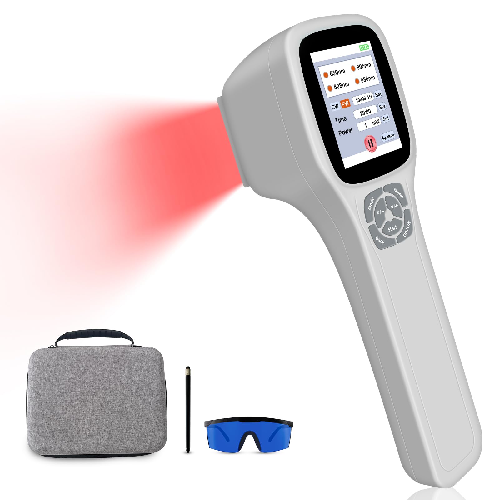 Upgrade Red Light Therapy Device for Pain Relief 10x650nm 5x808nm 5x905nm 5x980nm Portable Infrared Light Therapy Wand Handheld Therapy Machine for Human and Pets Relief of Joints Muscle and Body Pain - Medaid International