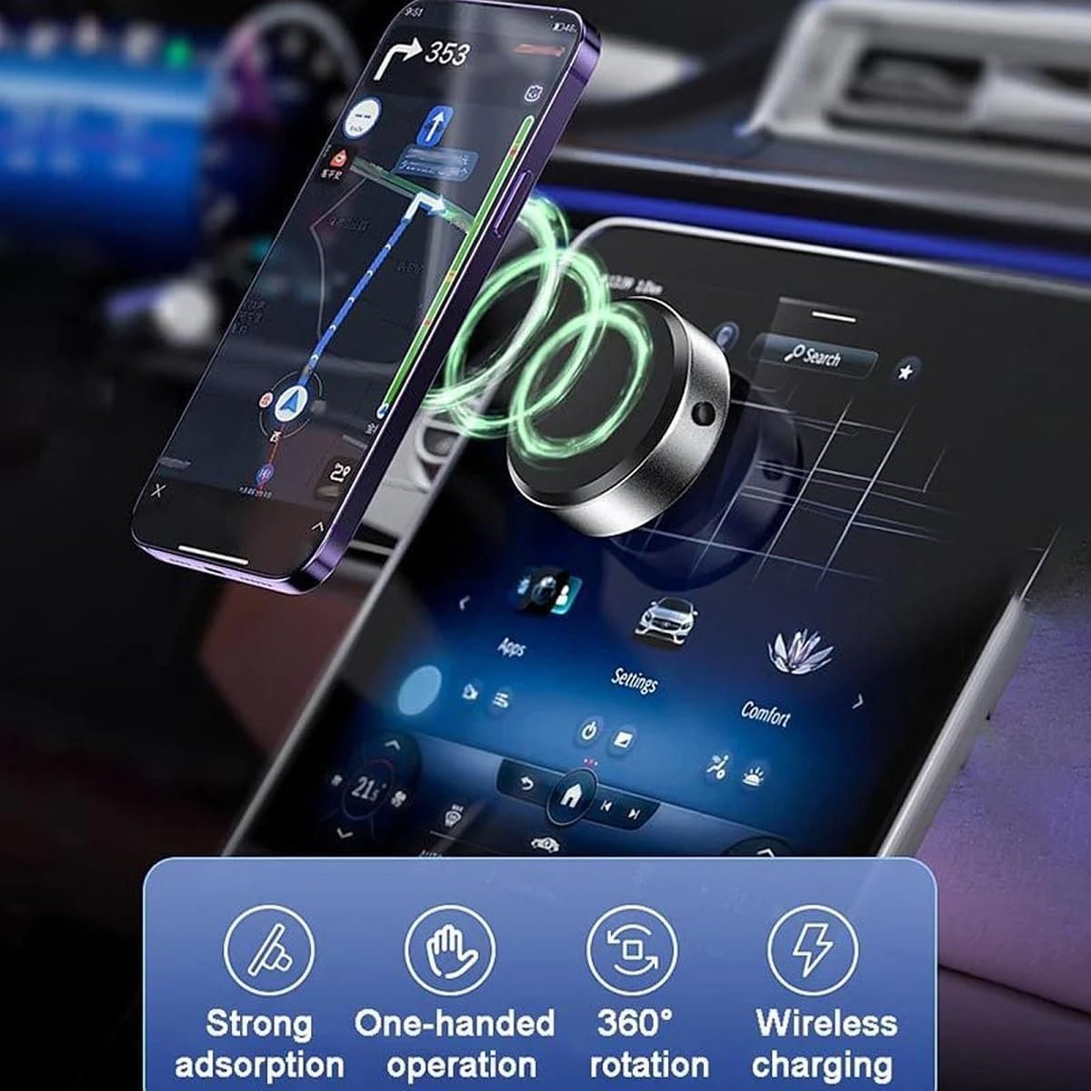 Electric Suction Phone Magnetic Holder
