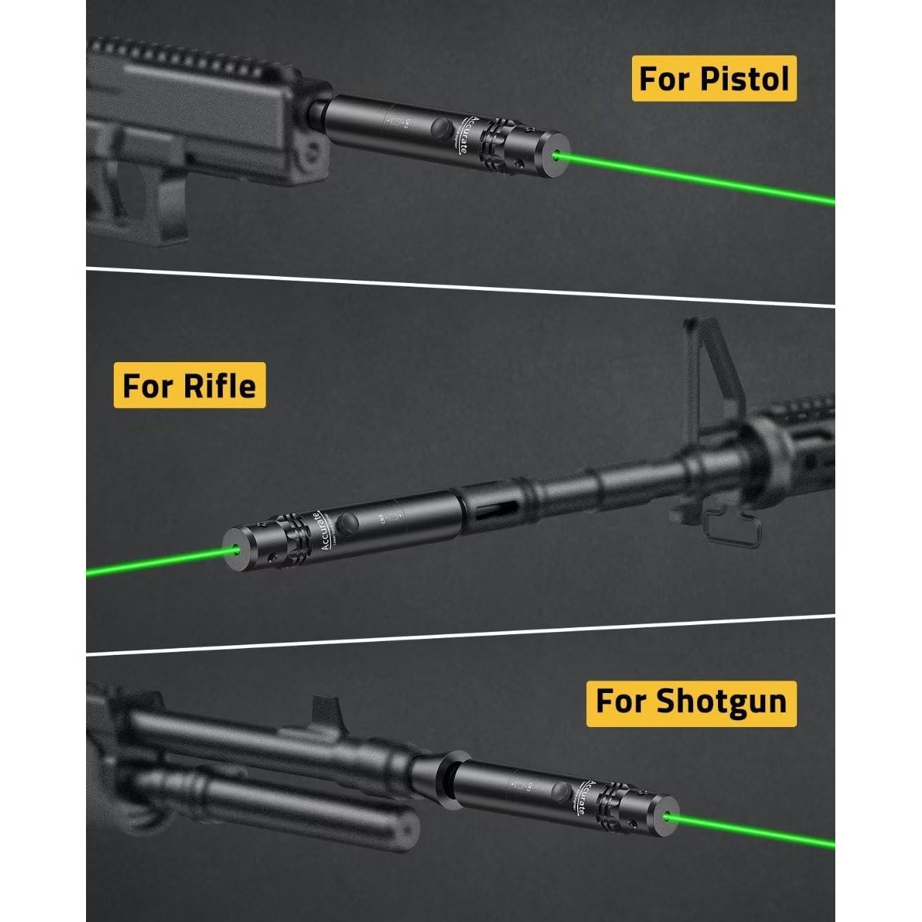 CVLIFE Professional Laser Bore Sight Kit with 32 Adapters fit 0.17 to 12GA Calibers, Bright Green Laser Bore Sighter with Button Switch, Powerful Support for Hunting - Medaid International