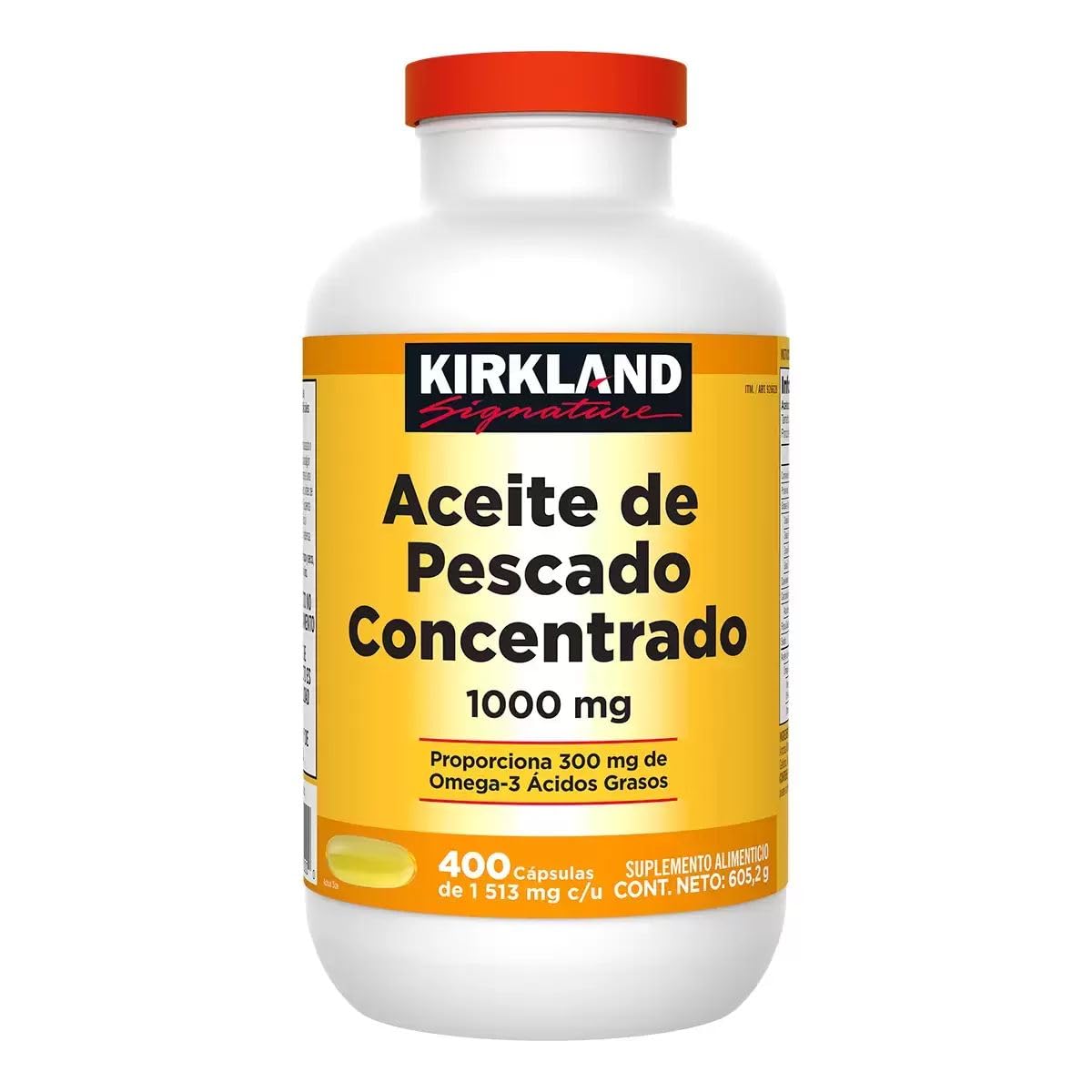 Kirkland Signature Fish Oil Concentrate with Omega-3 Fatty Acids, 400 Softgels, 1000mg - Medaid International