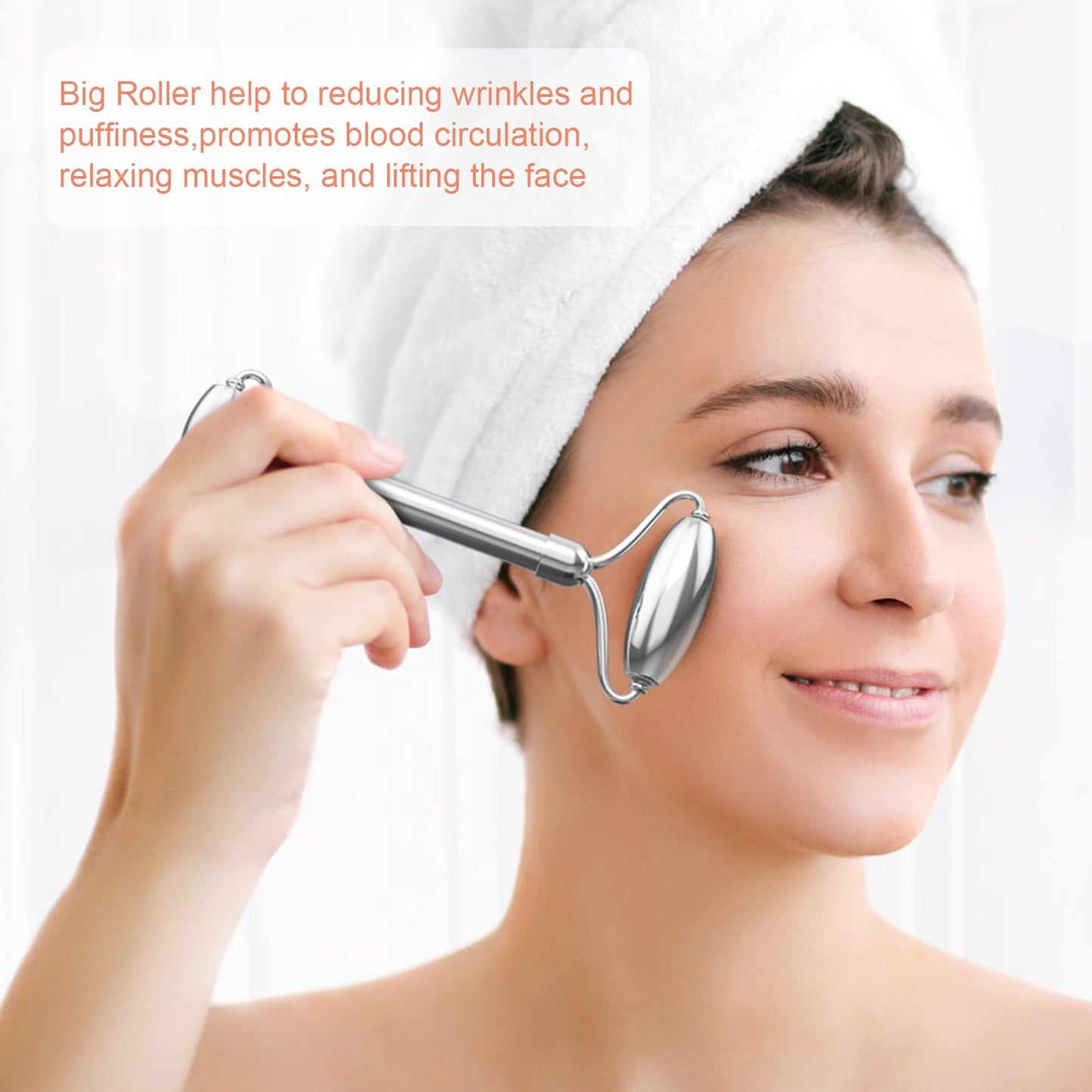 Stainless Steel Gua Sha & Face Rollers - Metal Roller for Eyes & Neck, Anti-Aging Facial Massage Tools, Gua Sha Facial Tool Kit (JGS-1) - Medaid International
