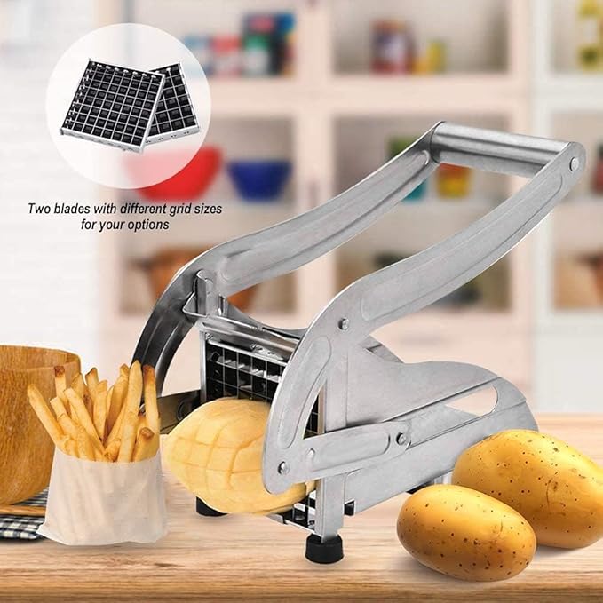 Potato Chipper & French Fry Cutter – Stainless Steel Slicer