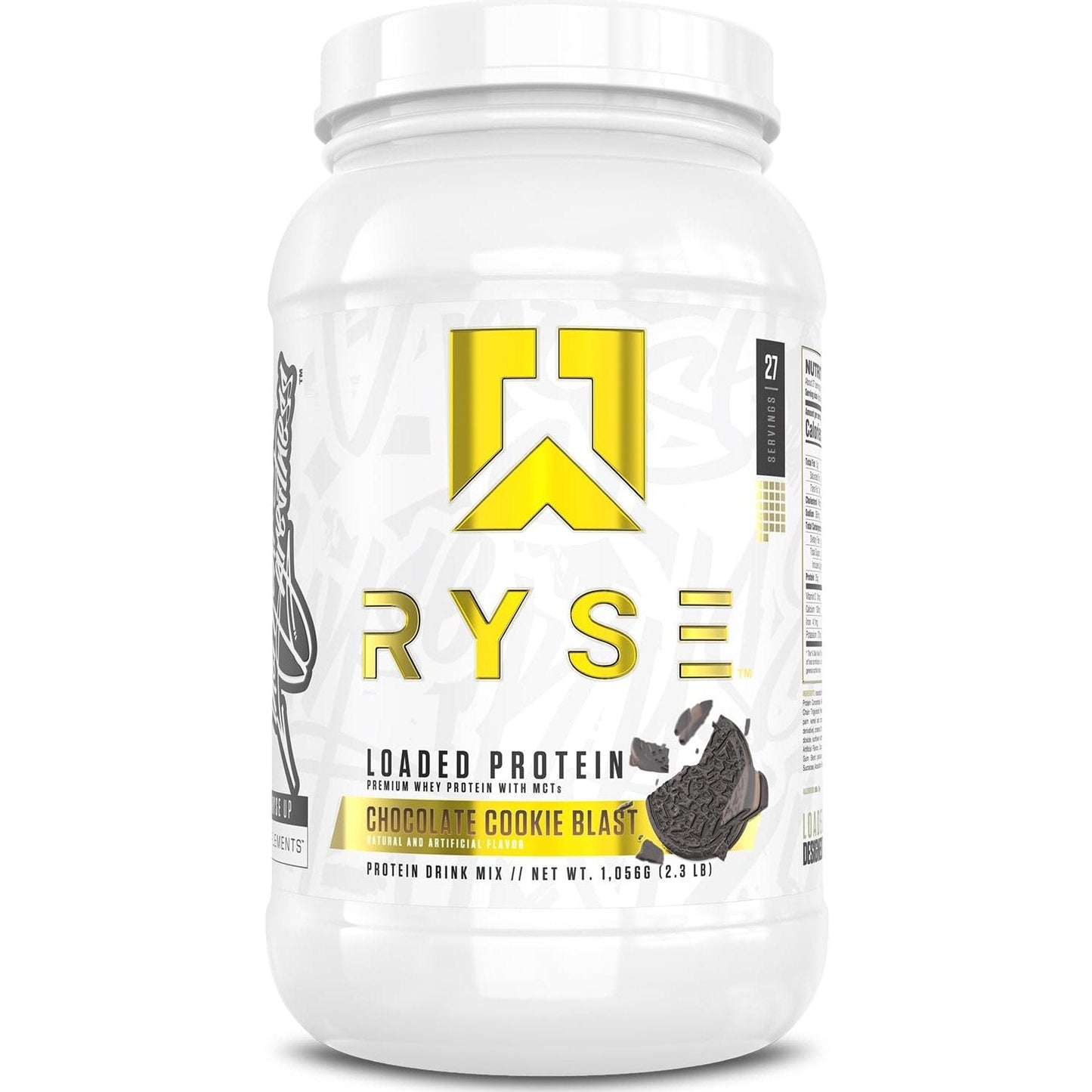 RYSE Loaded Protein Powder - Chocolate Cookie Blast - 25g Whey Protein Isolate & Concentrate with Prebiotic Fiber & MCTs - Low Carb, Low Sugar, Digestive-Friendly - 27 Servings / 2 lb Tub - Medaid International