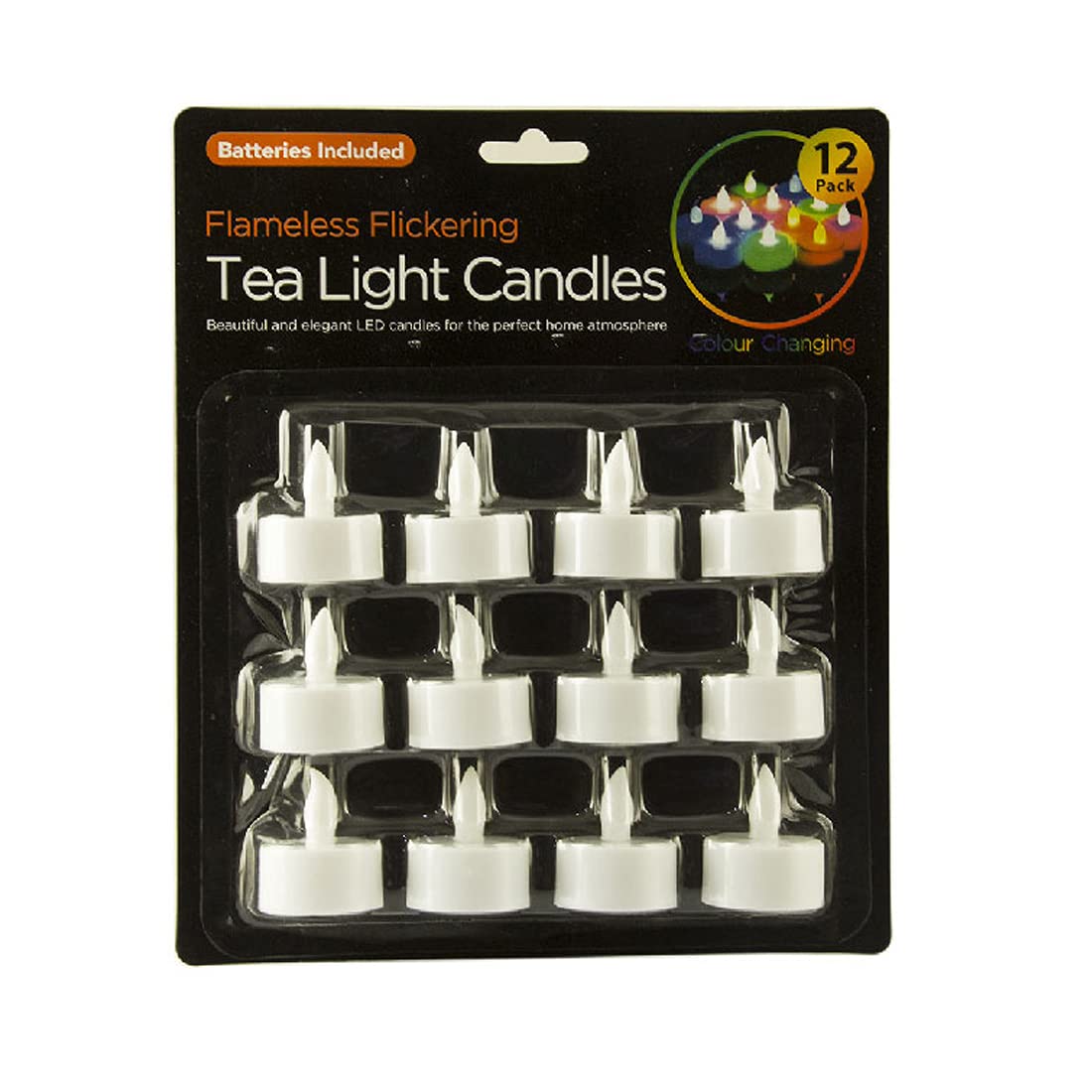 KASTWAVE Rosymoment Led Candles Light 12Pcs Battery-Powered, Flameless Romantic Party Tea Light, Rosymoment, Multi-Colour, A245-10