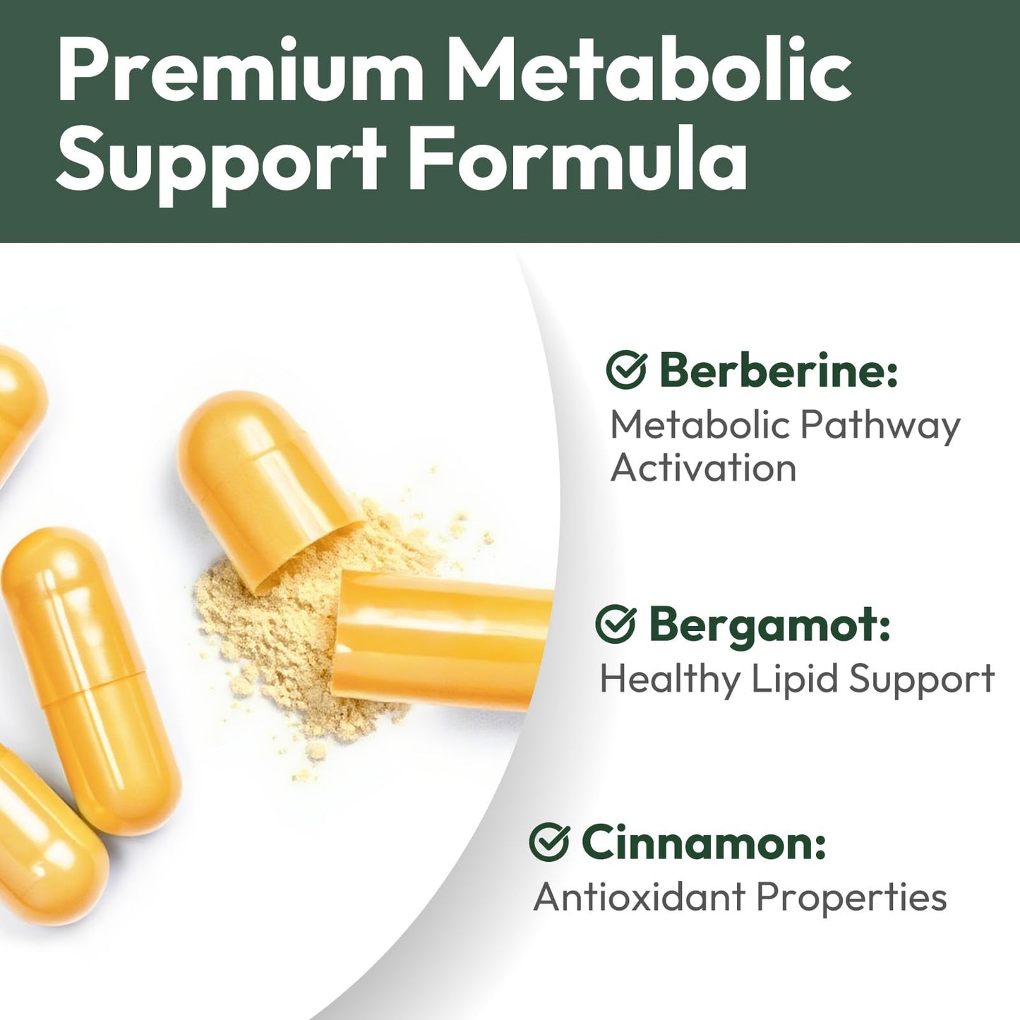 Liposomal Berberine Supplement 1500mg - Glucose Balance & Metabolic Support with Ceylon Cinnamon & Bergamot - Advanced Natural Weight Management, 120 Capsules for 60-Day Supply - Medaid International